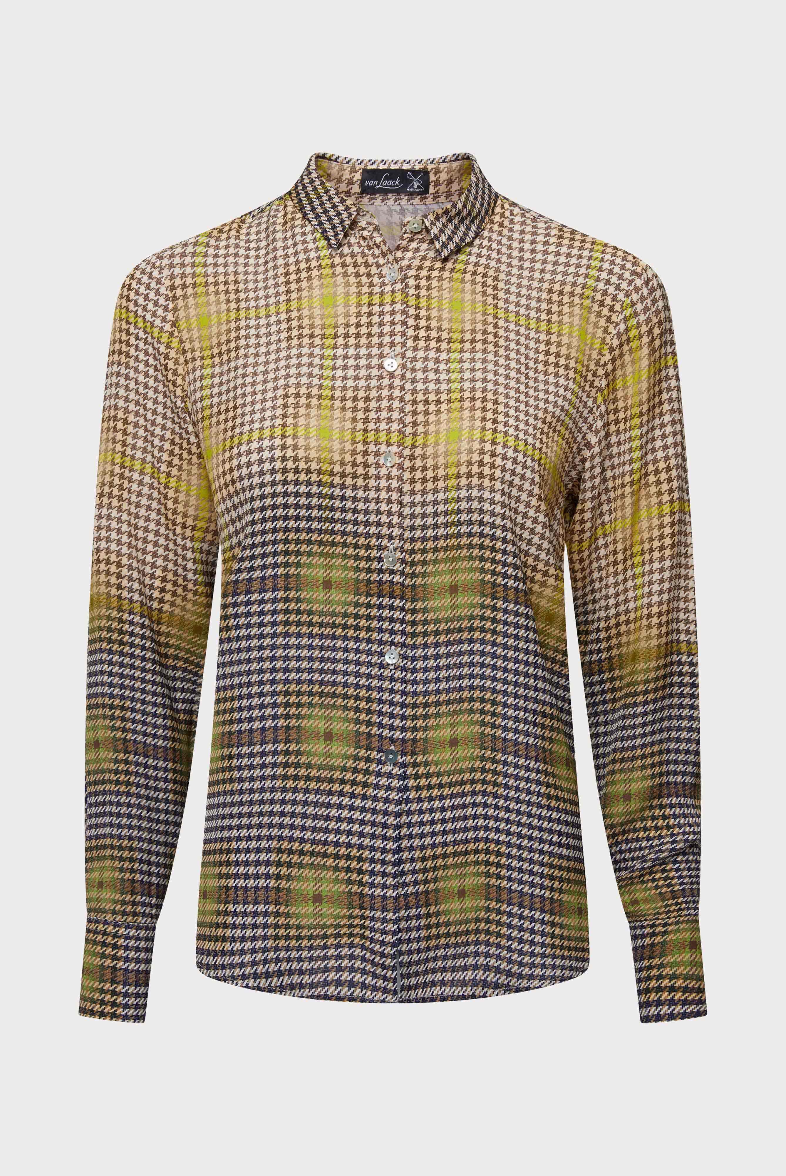 Taillierte Hemdbluse aus Viskose