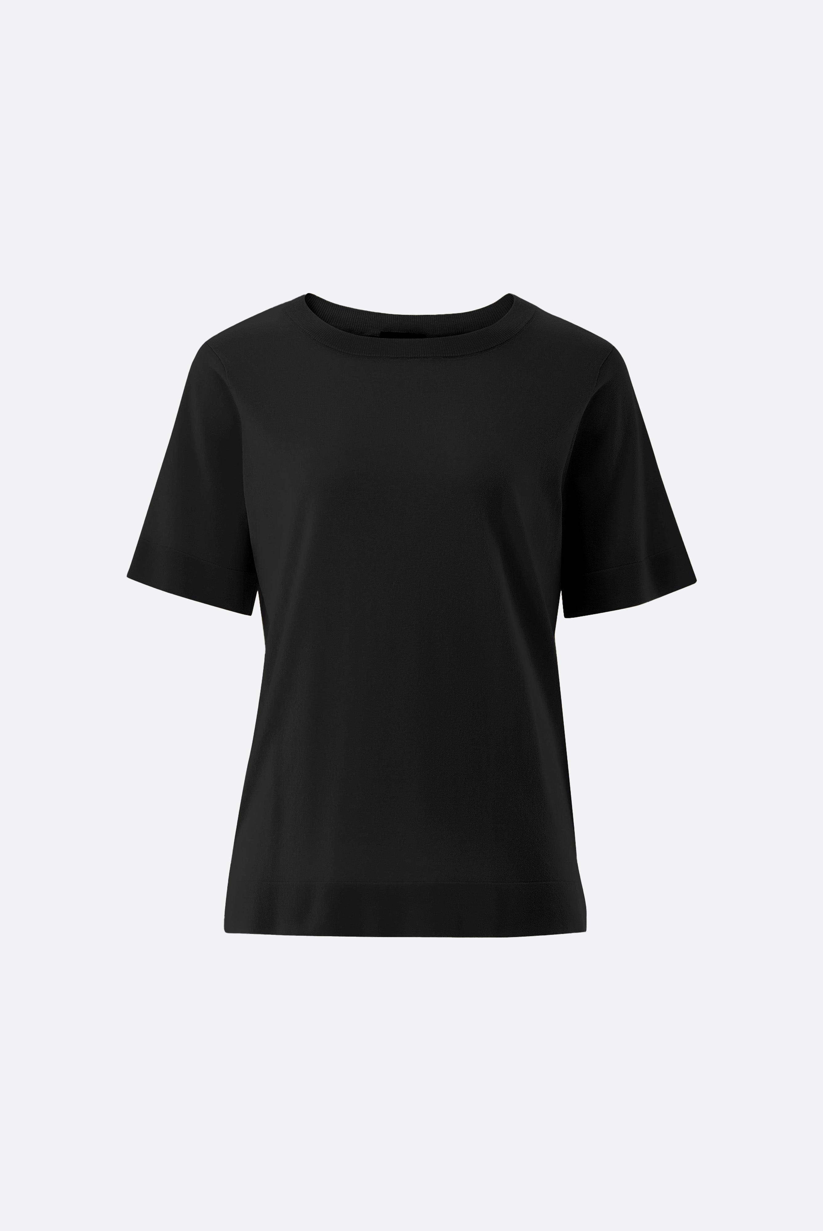 Van Laack-Lockeres Strick T-Shirt aus Air Cotton-Shirts-Black-Deal-Outlet-by-ARCHIVIST