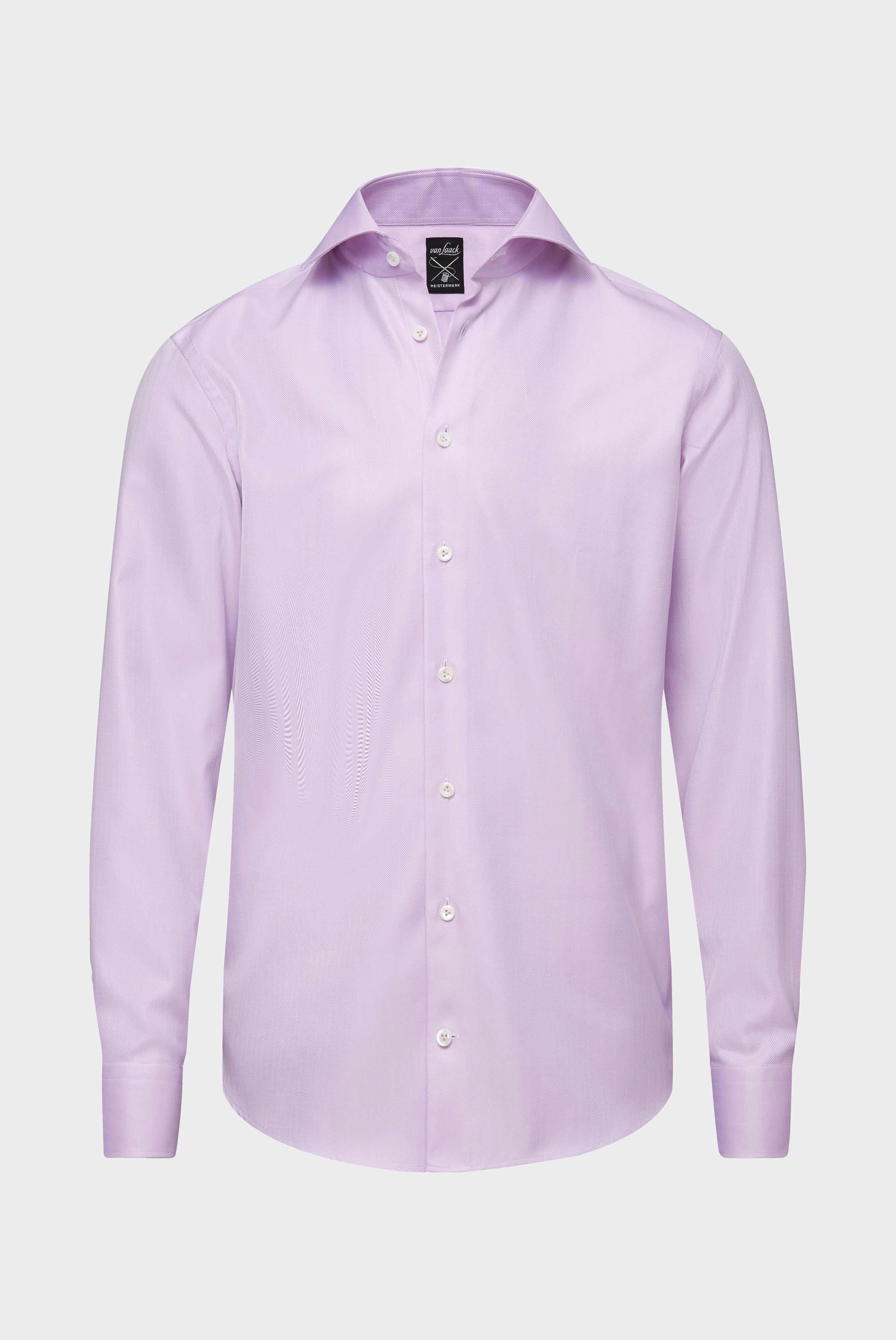 Twill Hemd mit Fischgrat Tailor Fit