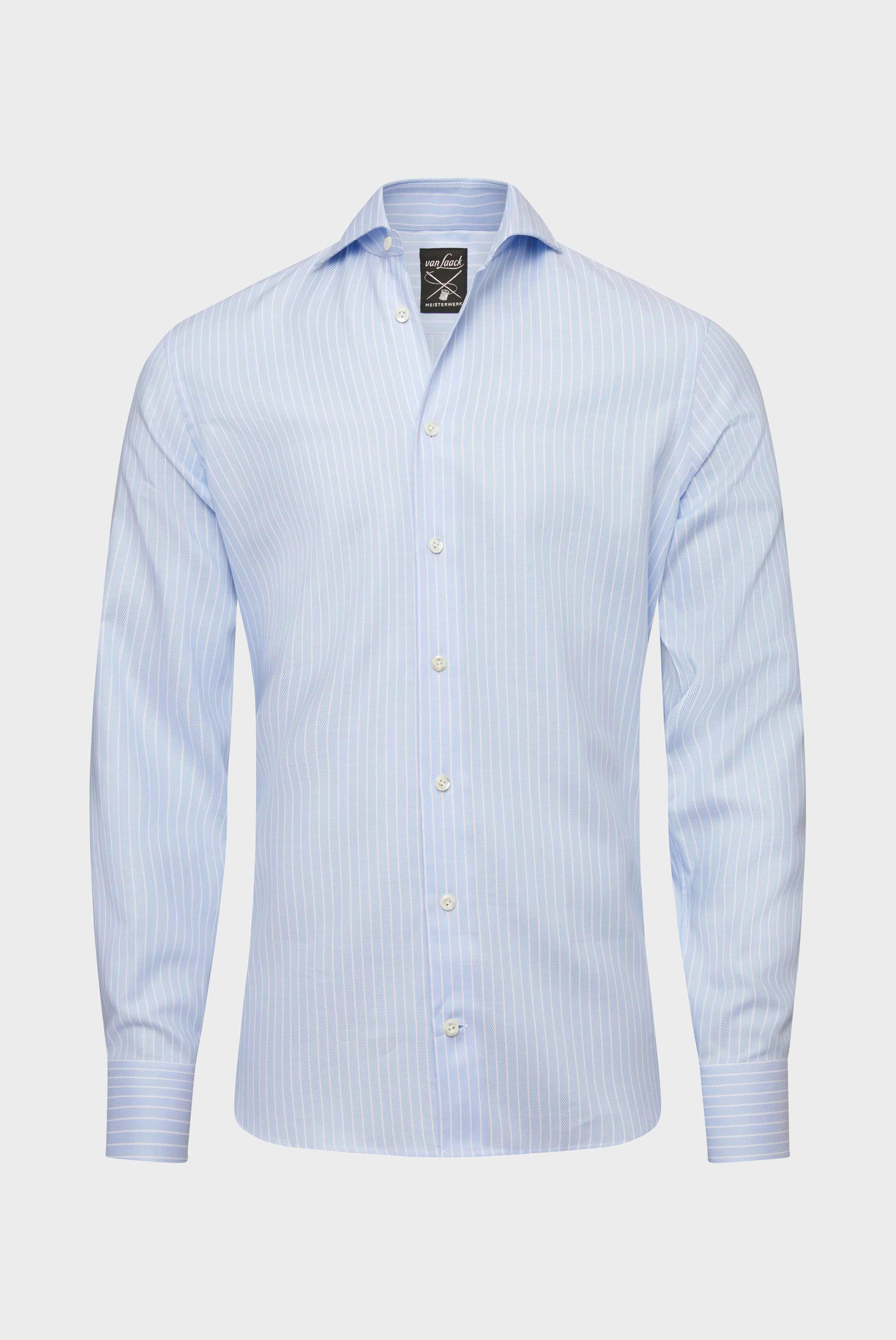 Van Laack-Gestreiftes Twill Businesshemd Tailor Fit-Hemden & Blusen-Black-Deal-Outlet-by-ARCHIVIST