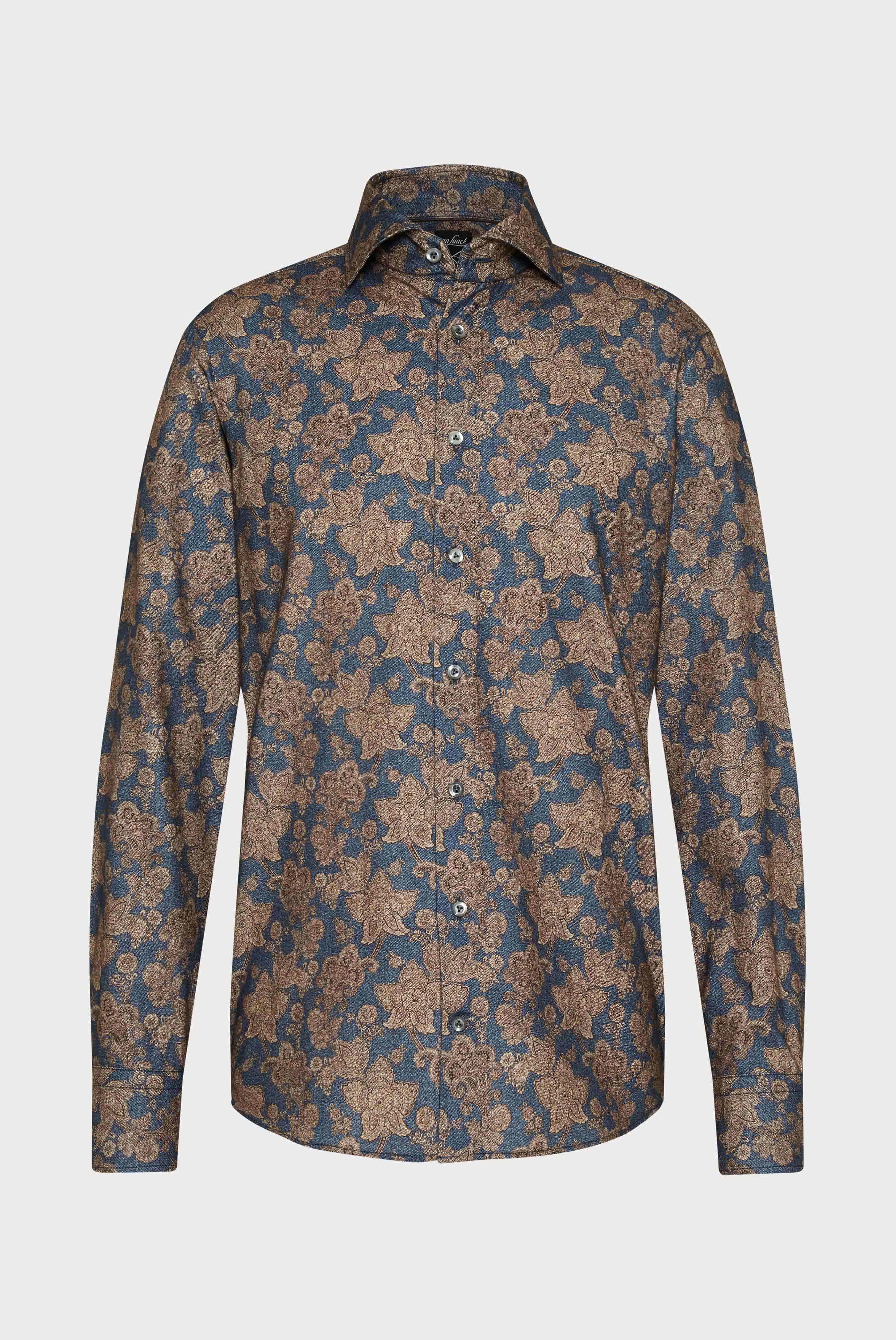 Van Laack-Hemd mit Blumenprint Tailor Fit Blau/Braun-Hemden & Blusen-Black-Deal-Outlet-by-ARCHIVIST