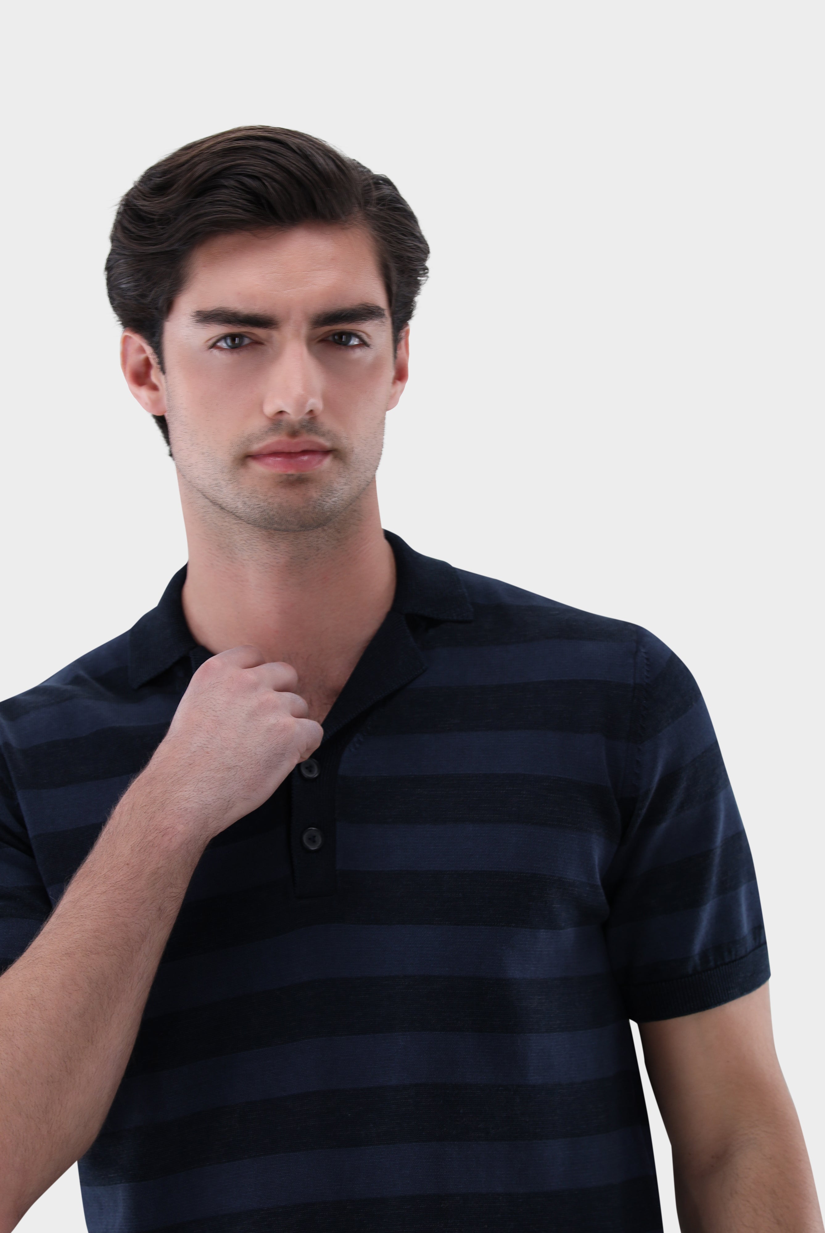 Van Laack-Kurzarm Strickpolo mit Reverskragen-Shirts-Black-Deal-Outlet-by-ARCHIVIST