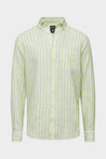 Van Laack-Button-Down-Hemd aus Leinen mit Streifendruck Beige-Hemden & Blusen-Black-Deal-Outlet-by-ARCHIVIST