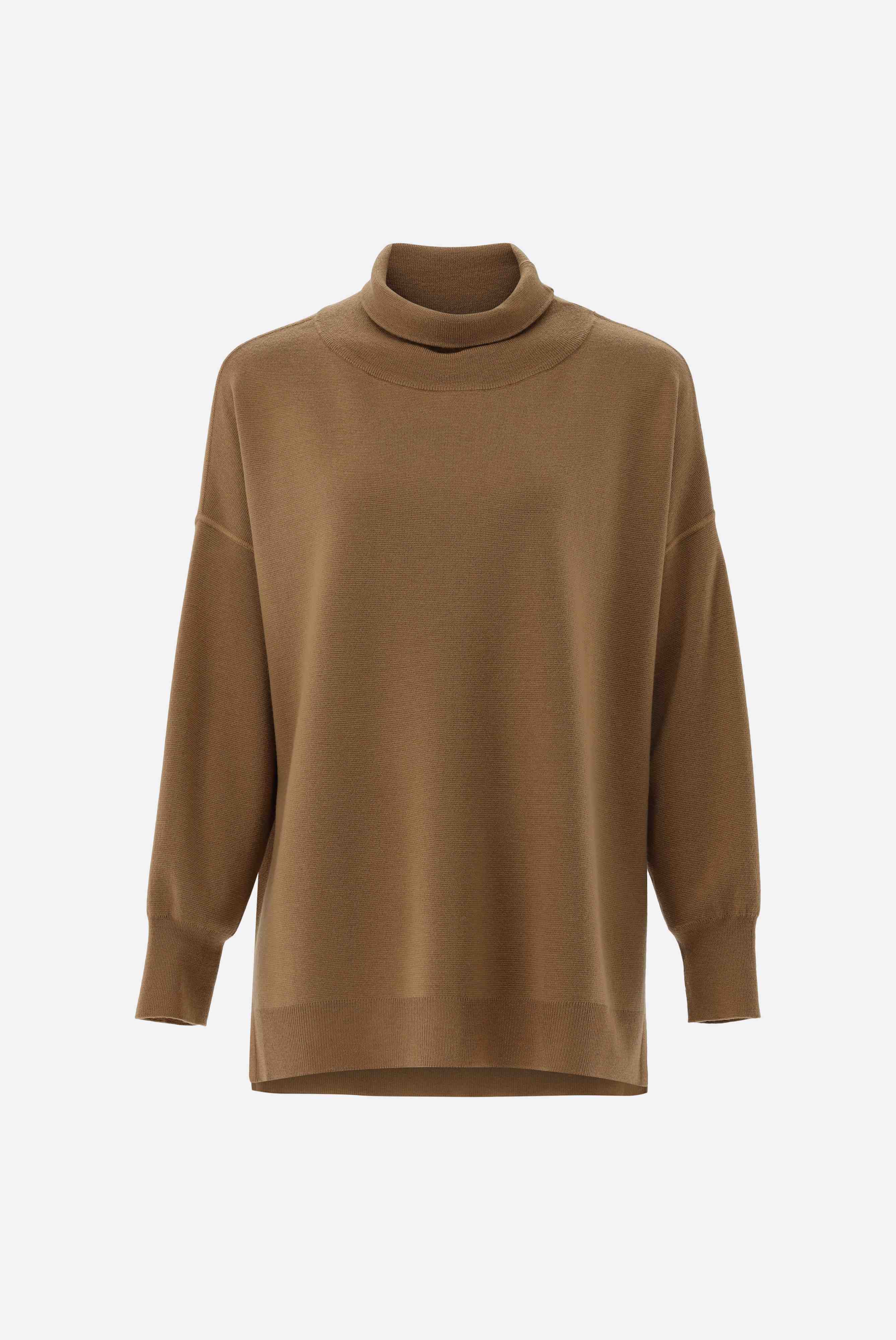 Oversized Rollkragenpullover aus Merinowolle
