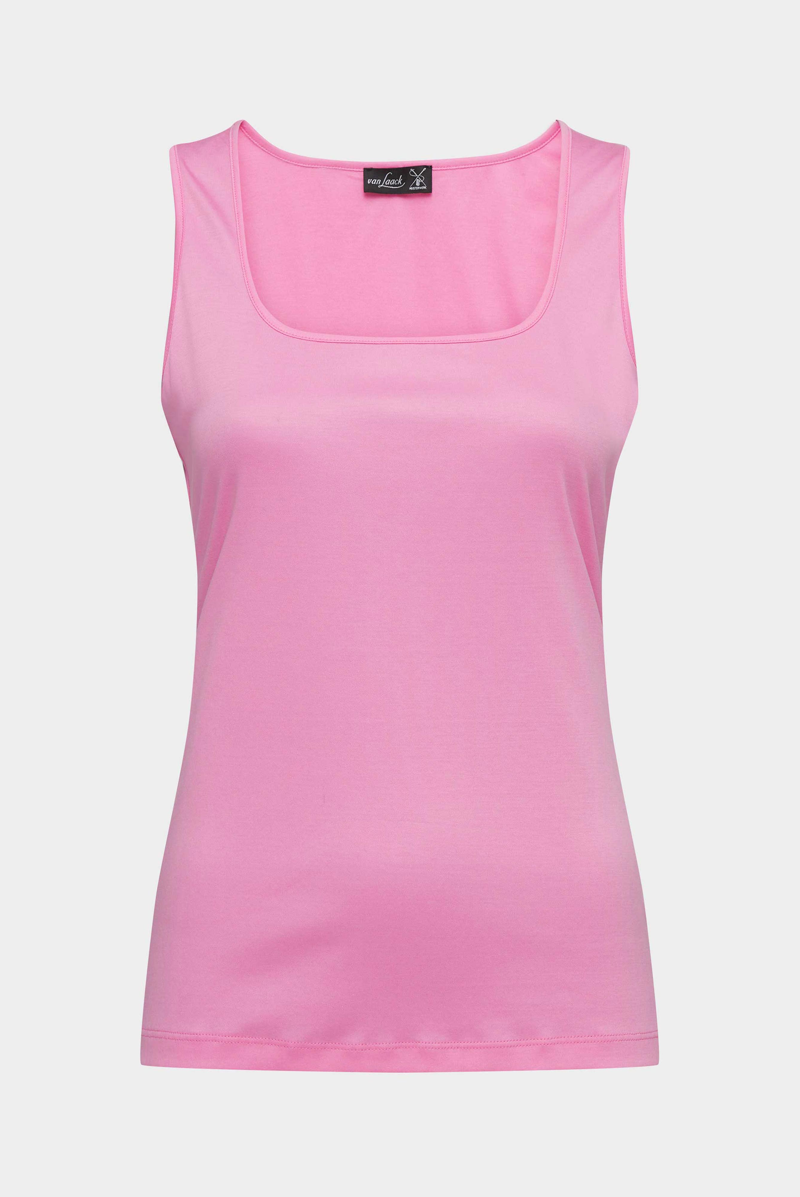 Ärmelloses Damen Tanktop Slim Fit aus Swiss-Cotton Koralle