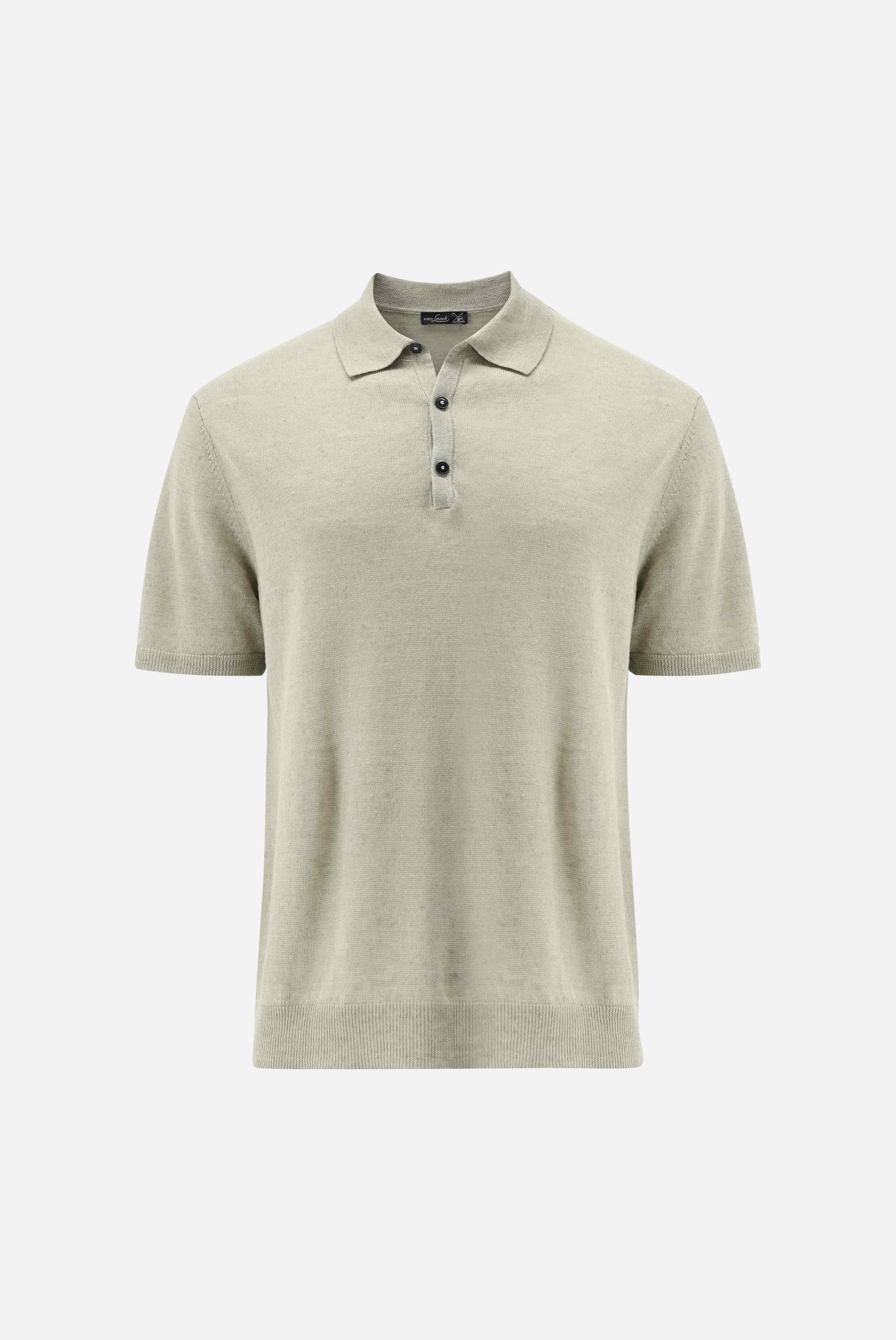 Strick Polo Shirt aus Leinen