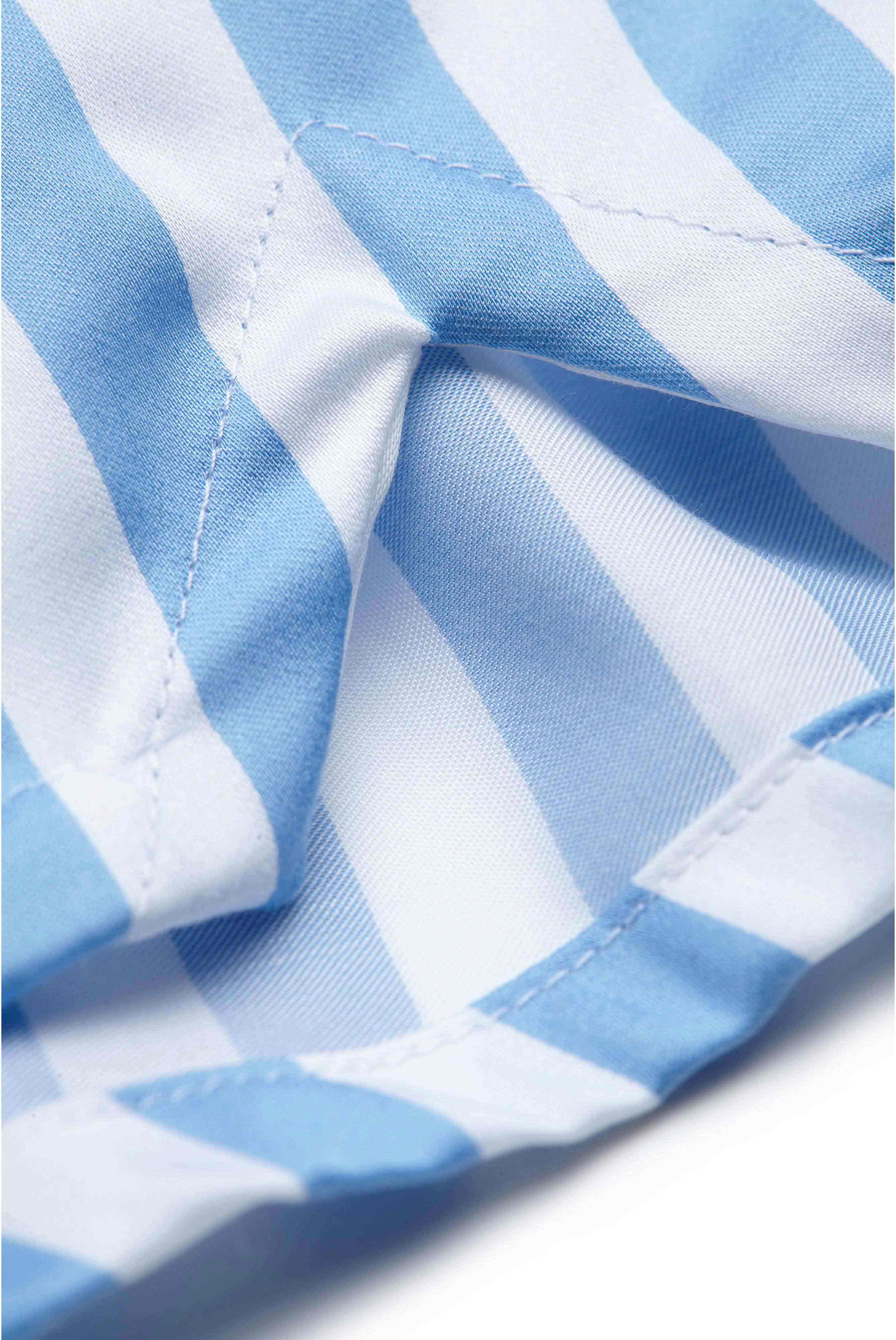 Hochwertige Boxershorts aus Baumwolle Gestreift Weiß Blau