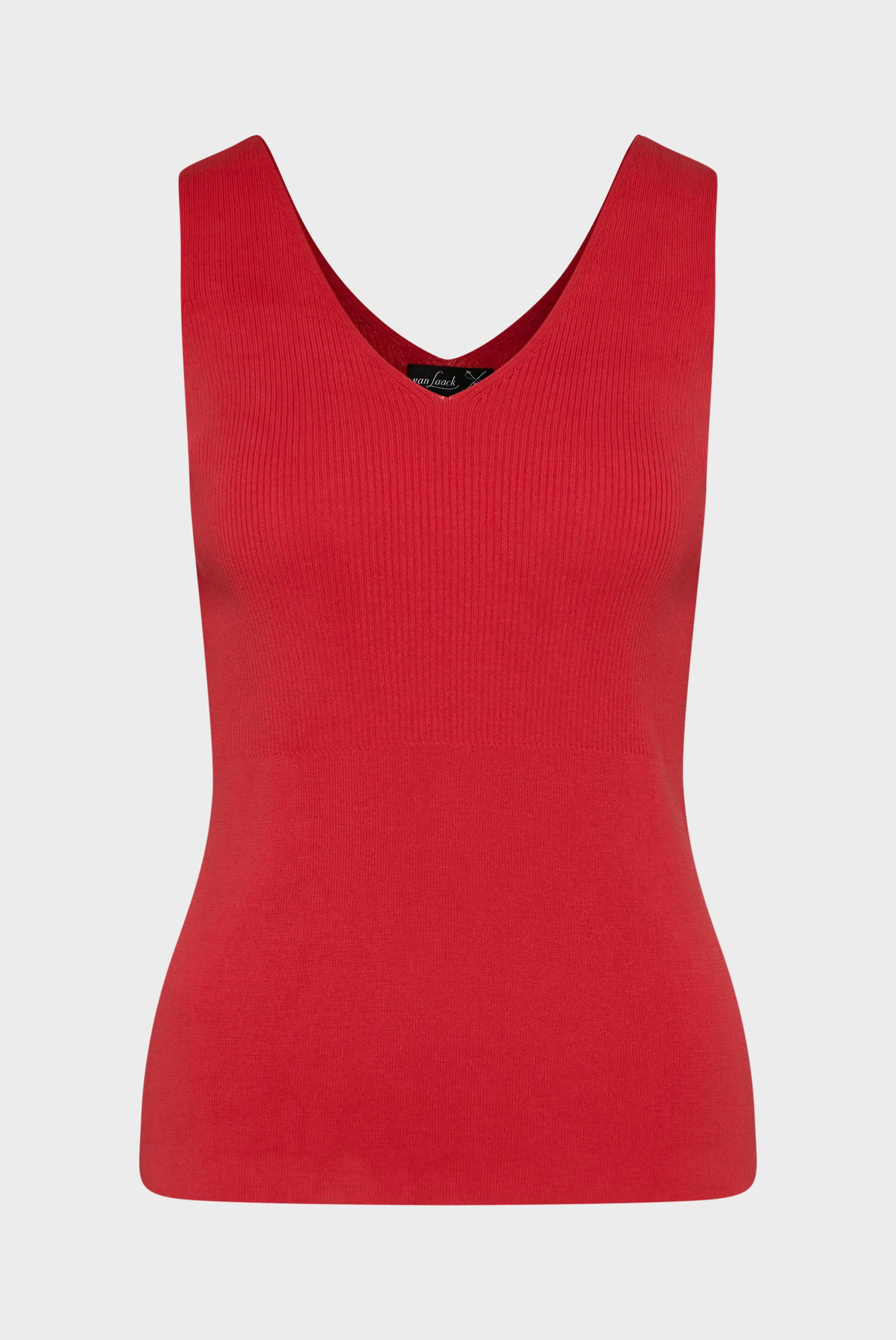 Slim Fit Tanktop aus Baumwolle Rot