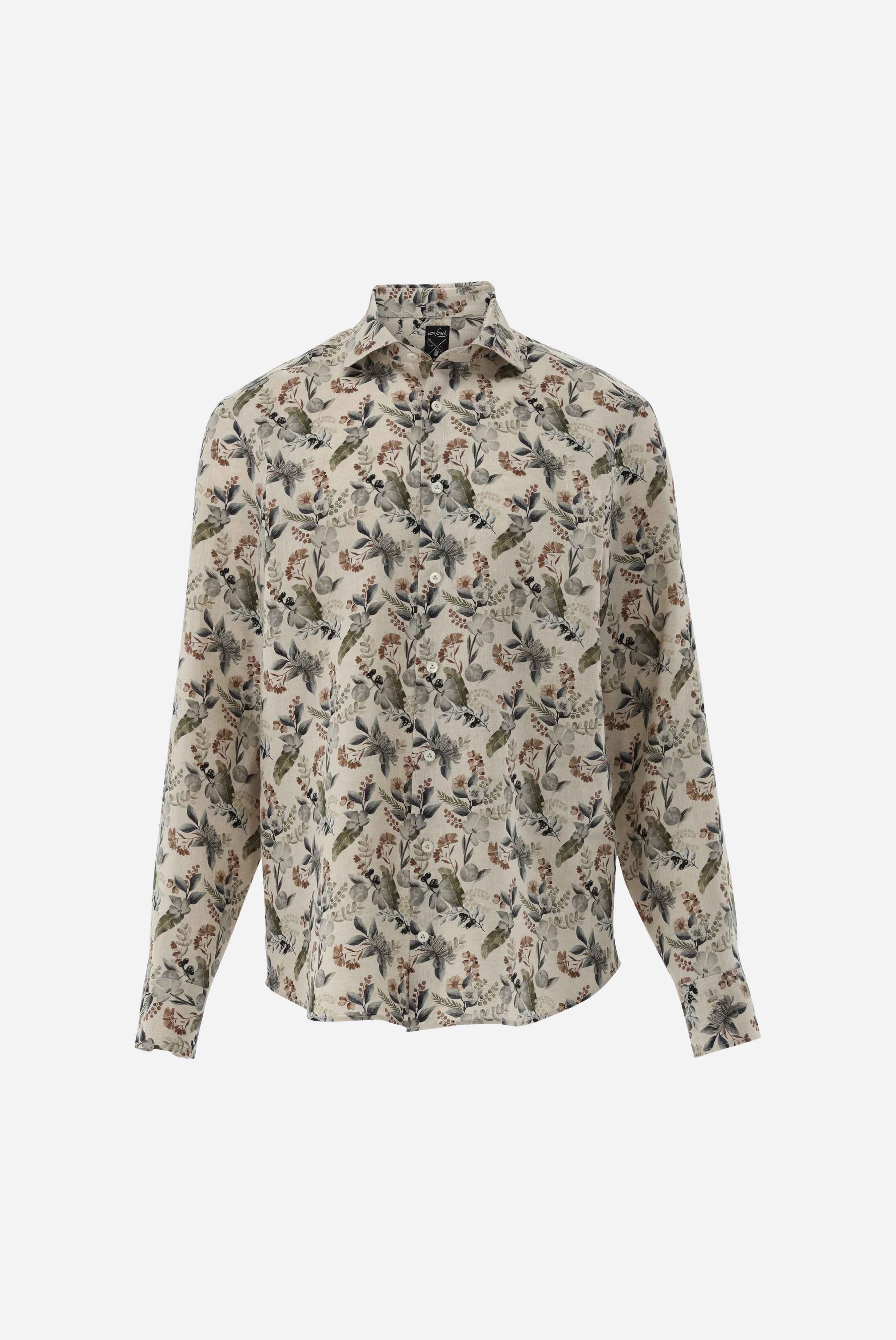 Van Laack-Leinenhemd mit Blumendruck Tailor Fit-Hemden & Blusen-Black-Deal-Outlet-by-ARCHIVIST