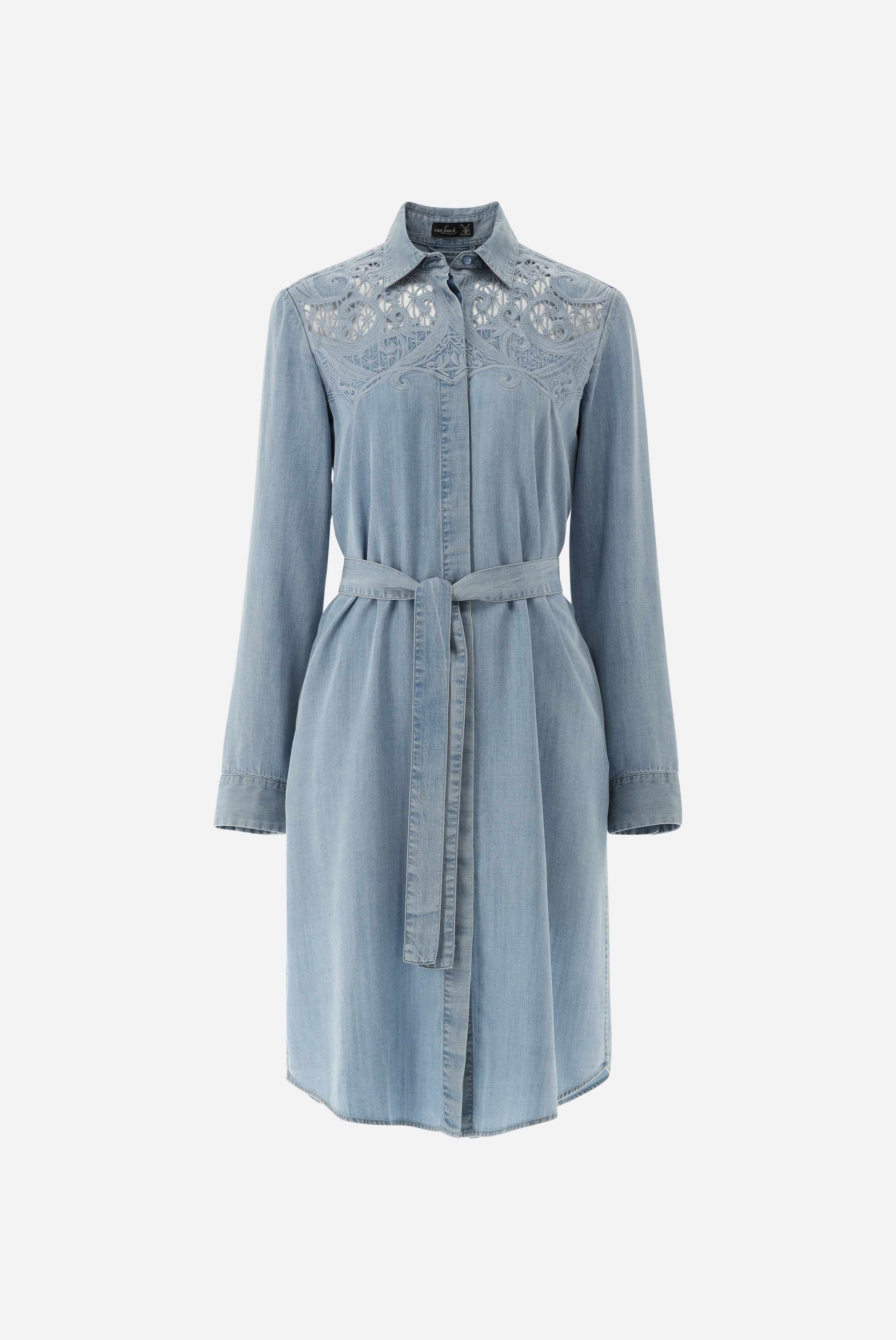 Van Laack-Hemdblusenkleid mit Spitzenausschnitten in Jeans-Optik-Kleider & Röcke-Black-Deal-Outlet-by-ARCHIVIST