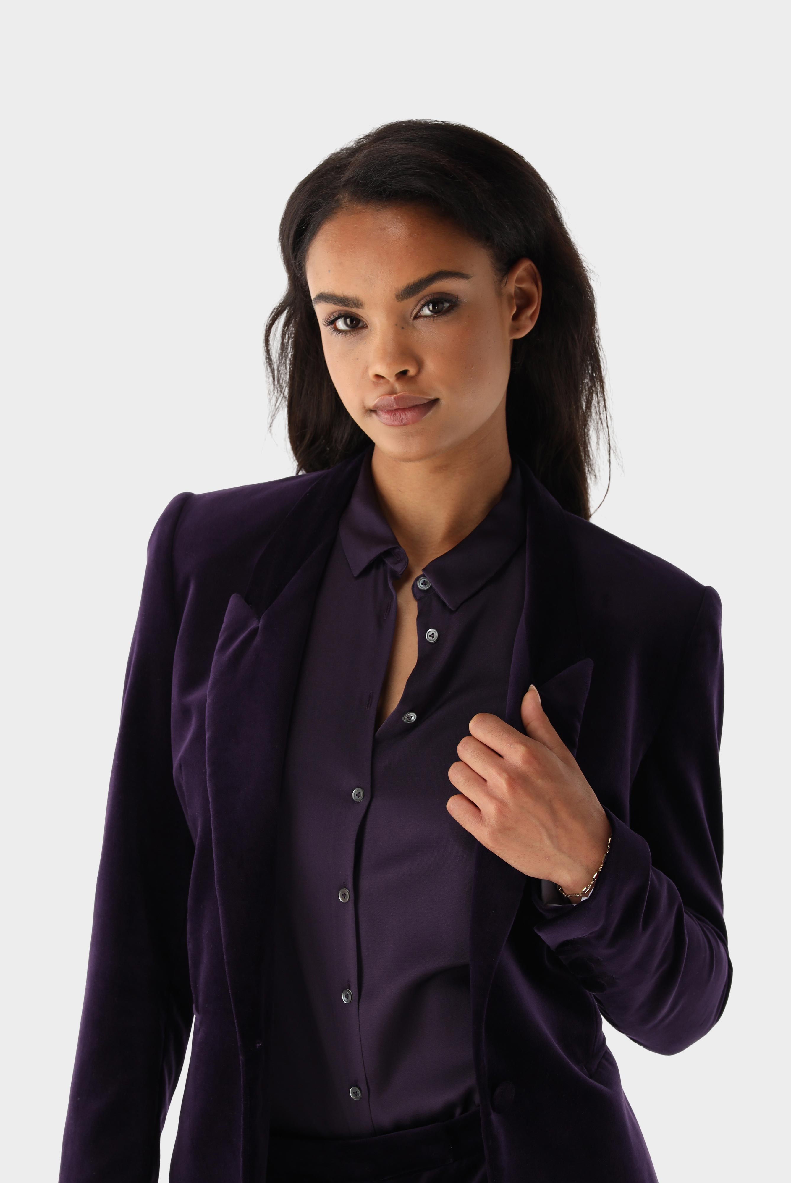 Lockerer Blazer aus Samt