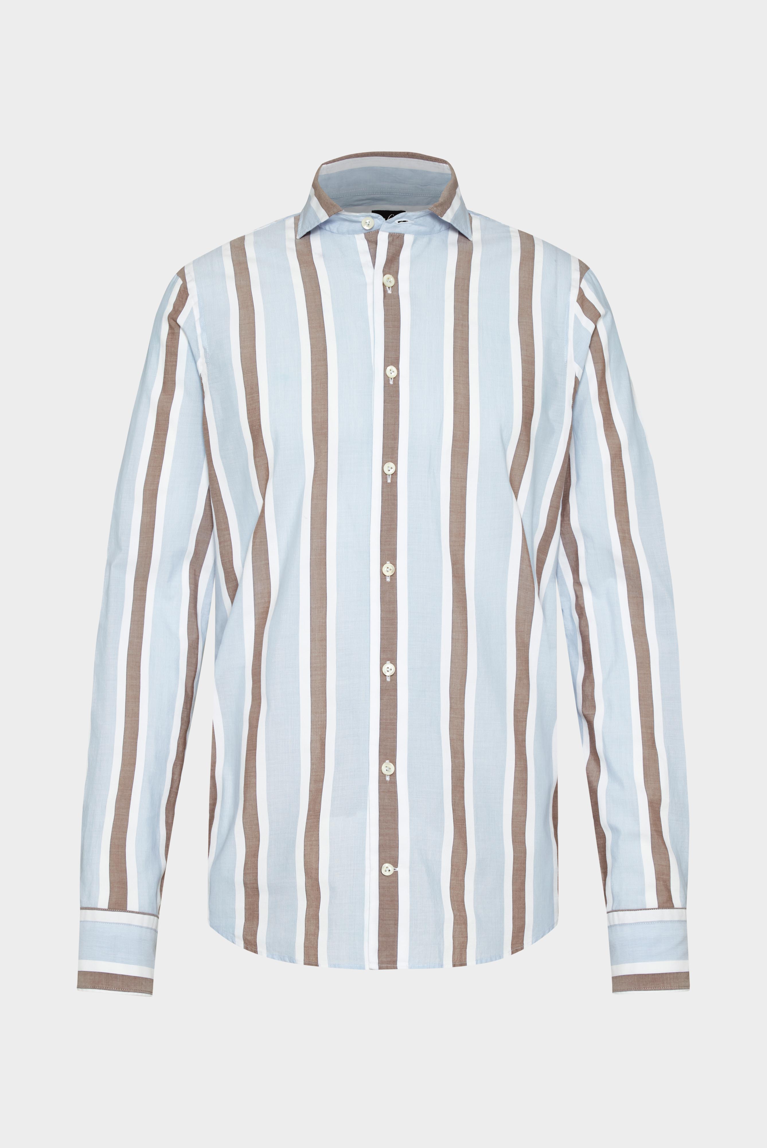 Striped shirt made of cotton poplin