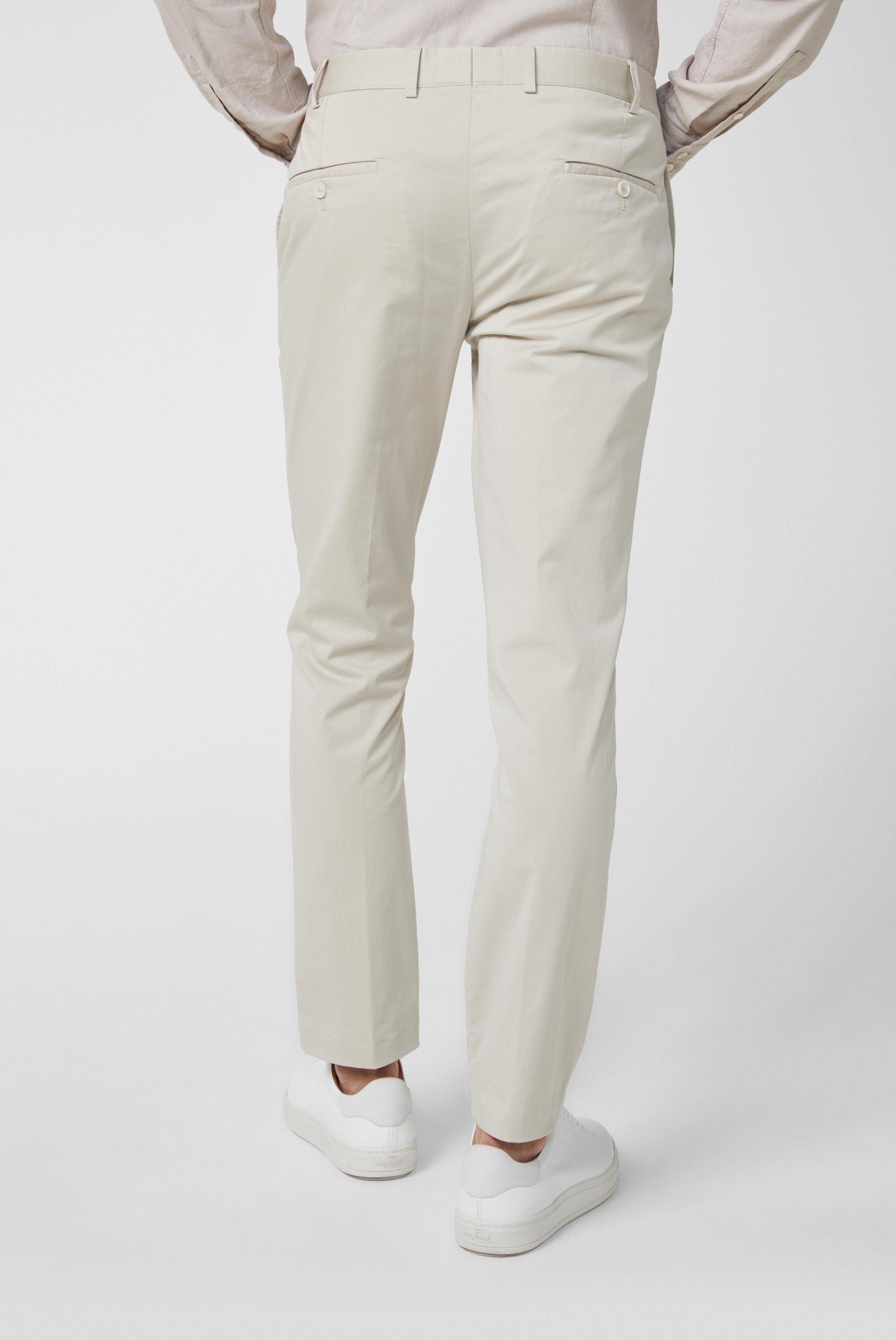 Cotton stretch chino trousers beige