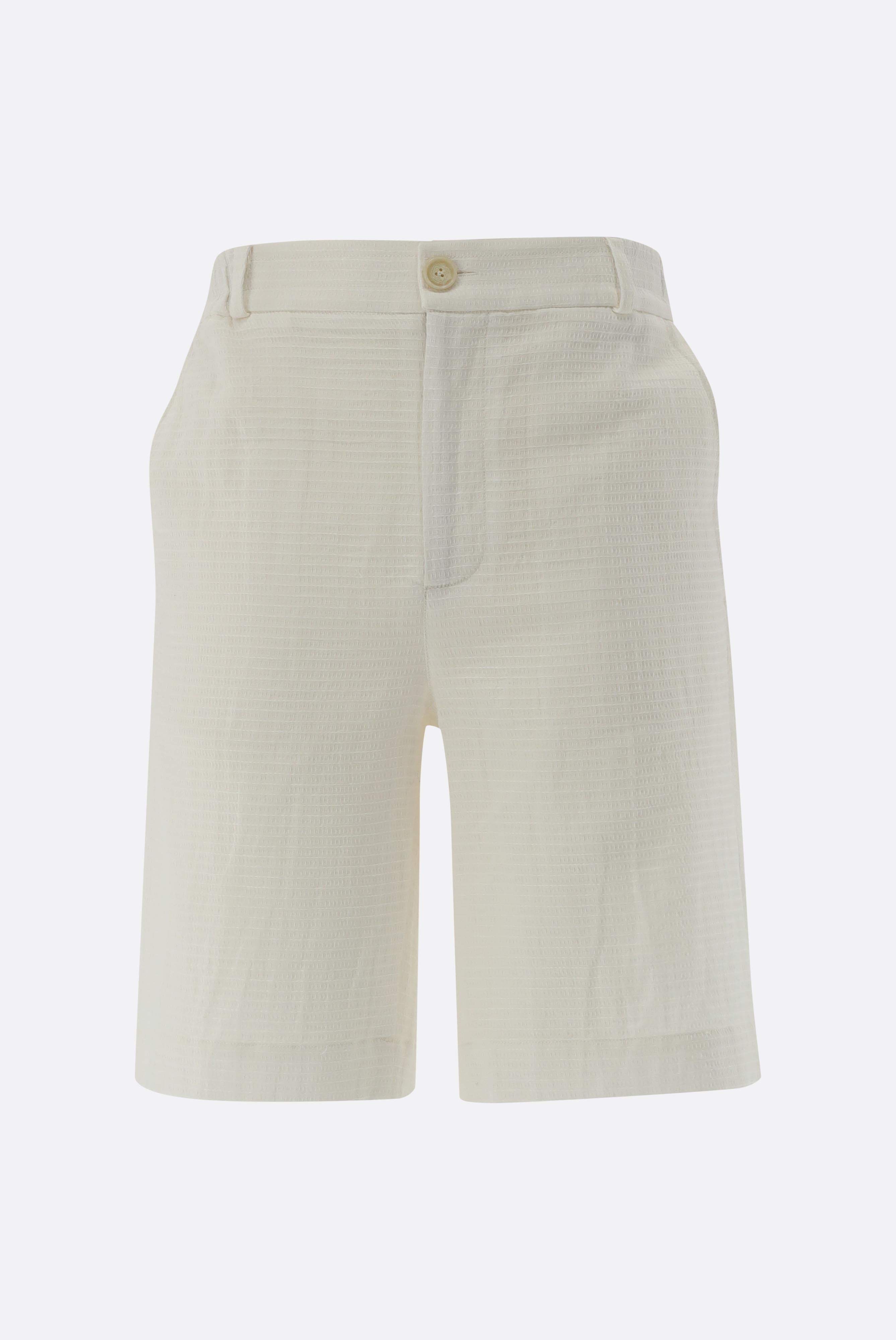 Van Laack-Strukturierte Shorts aus Leinen und Baumwolle-Hosen-Black-Deal-Outlet-by-ARCHIVIST