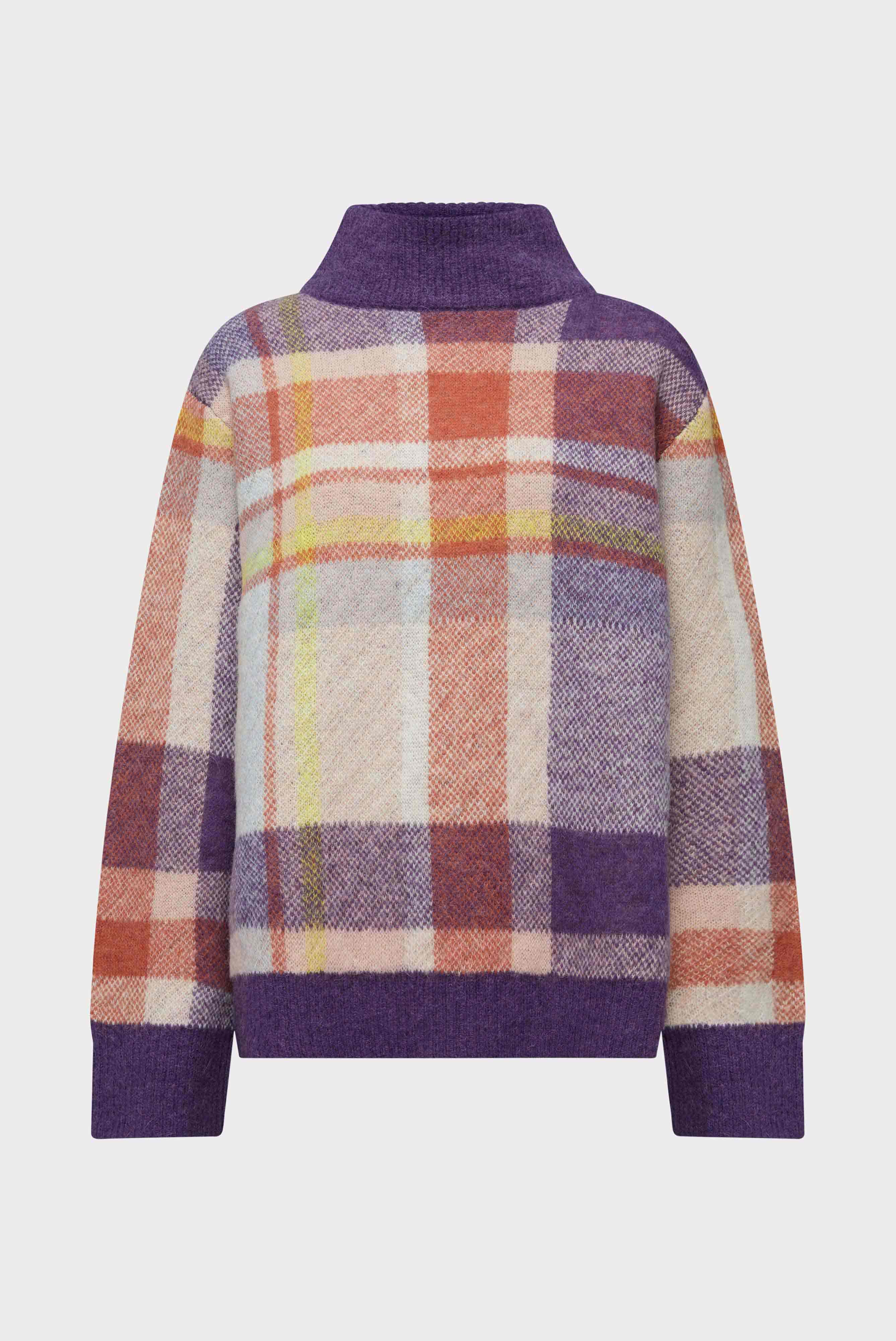 Jacquard sweater with alpaca