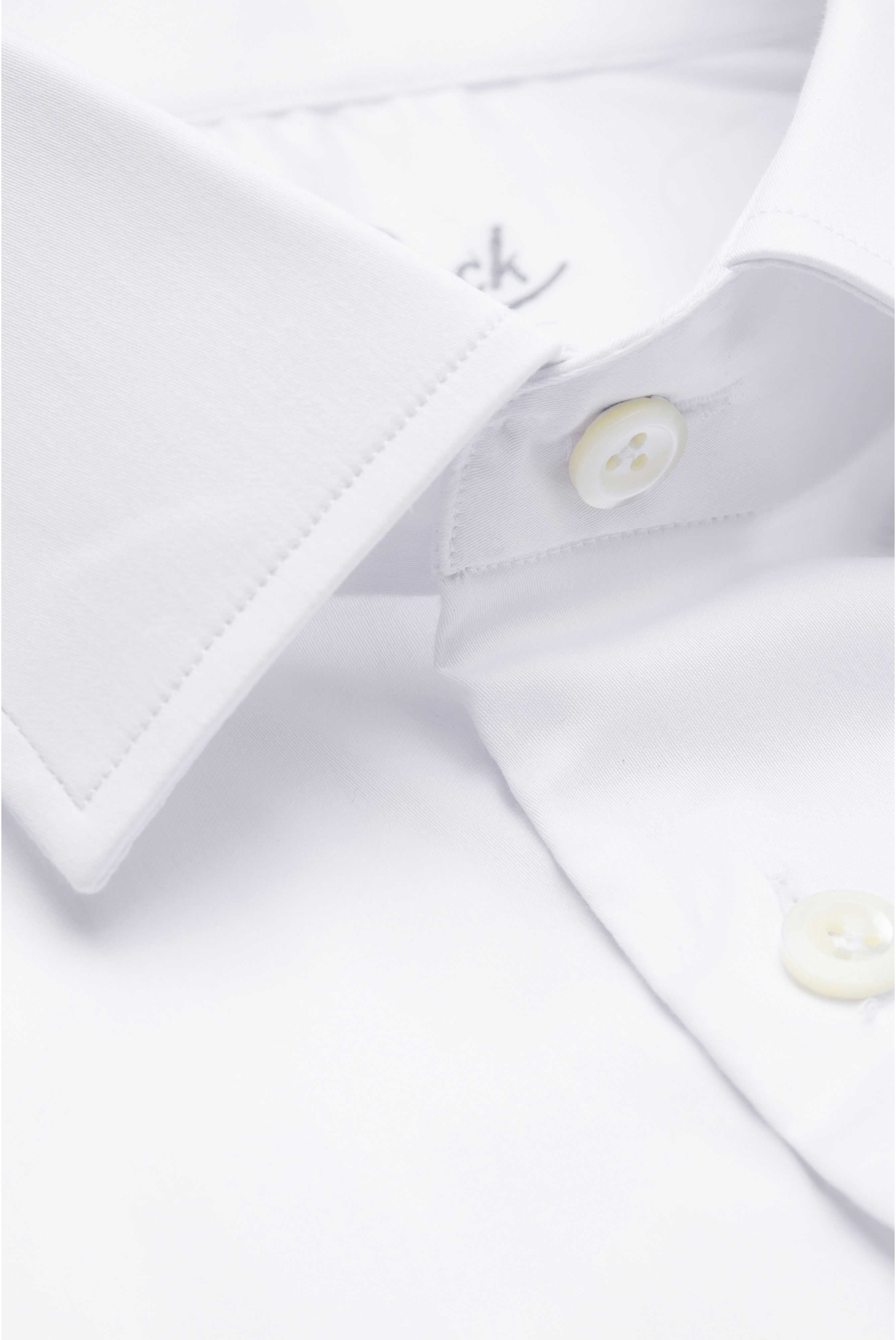 Business shirt with elastane, Tailor Fit, White