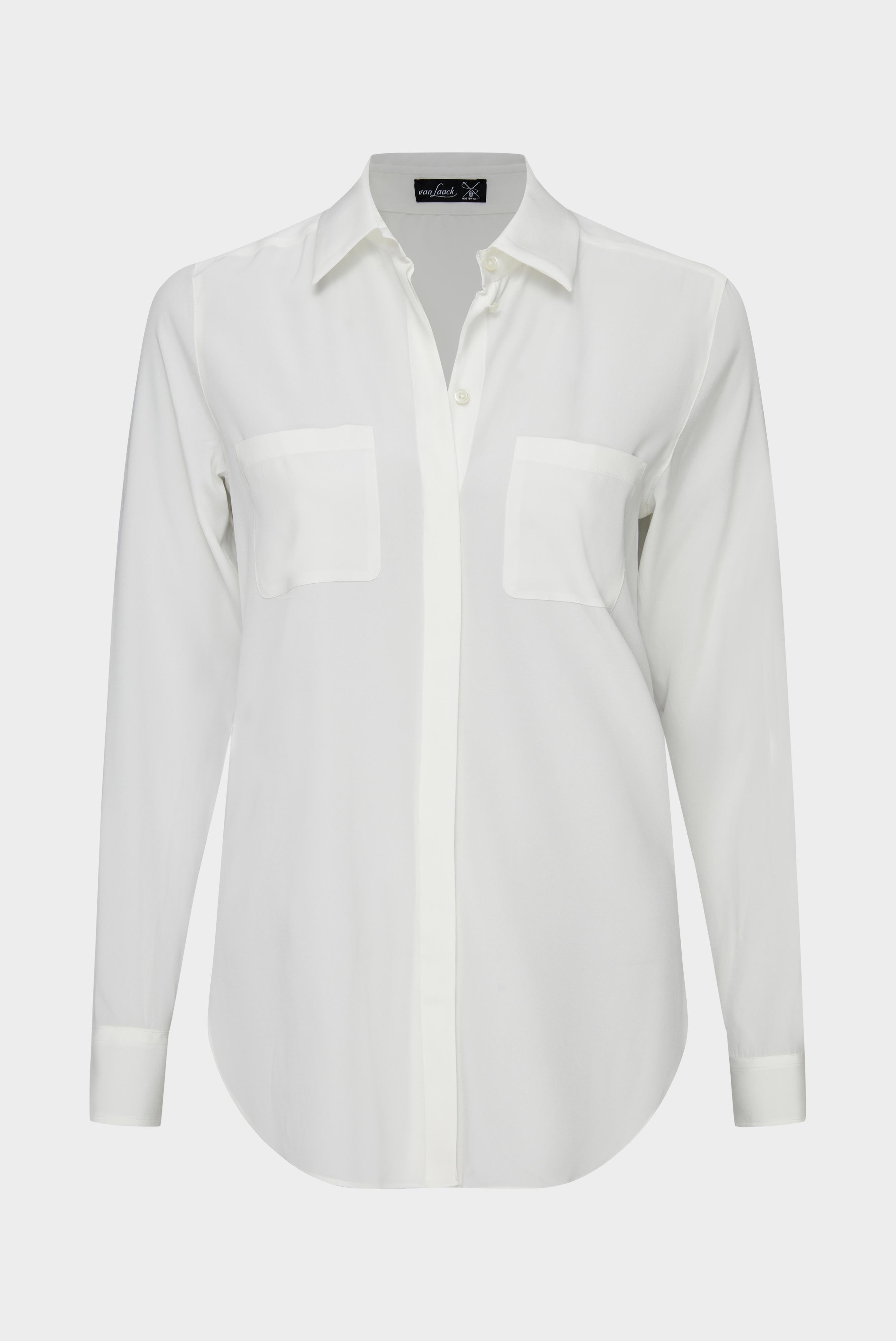 Hemdbluse aus Seide mit Stretch