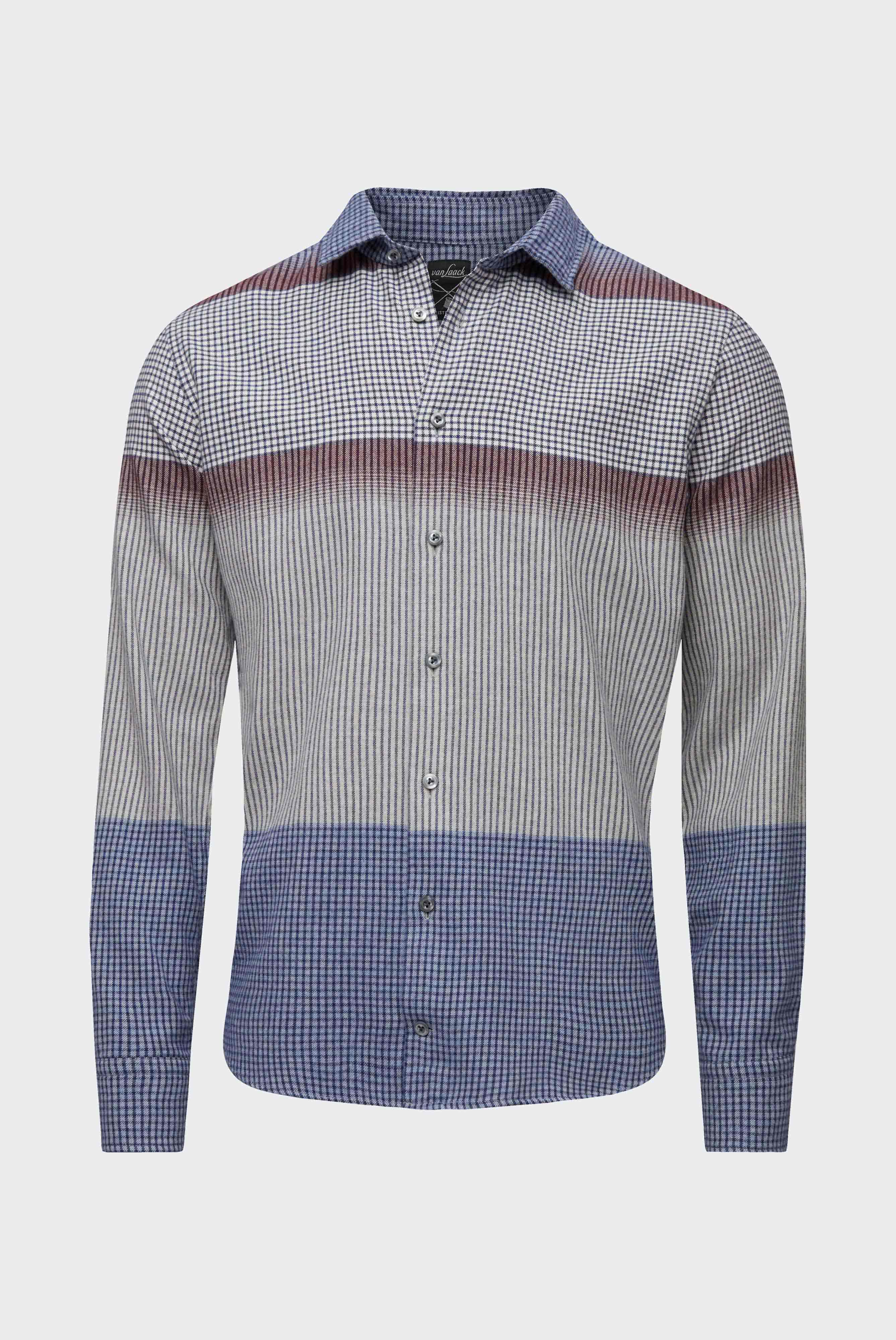 Kariertes Flanellhemd Slim Fit