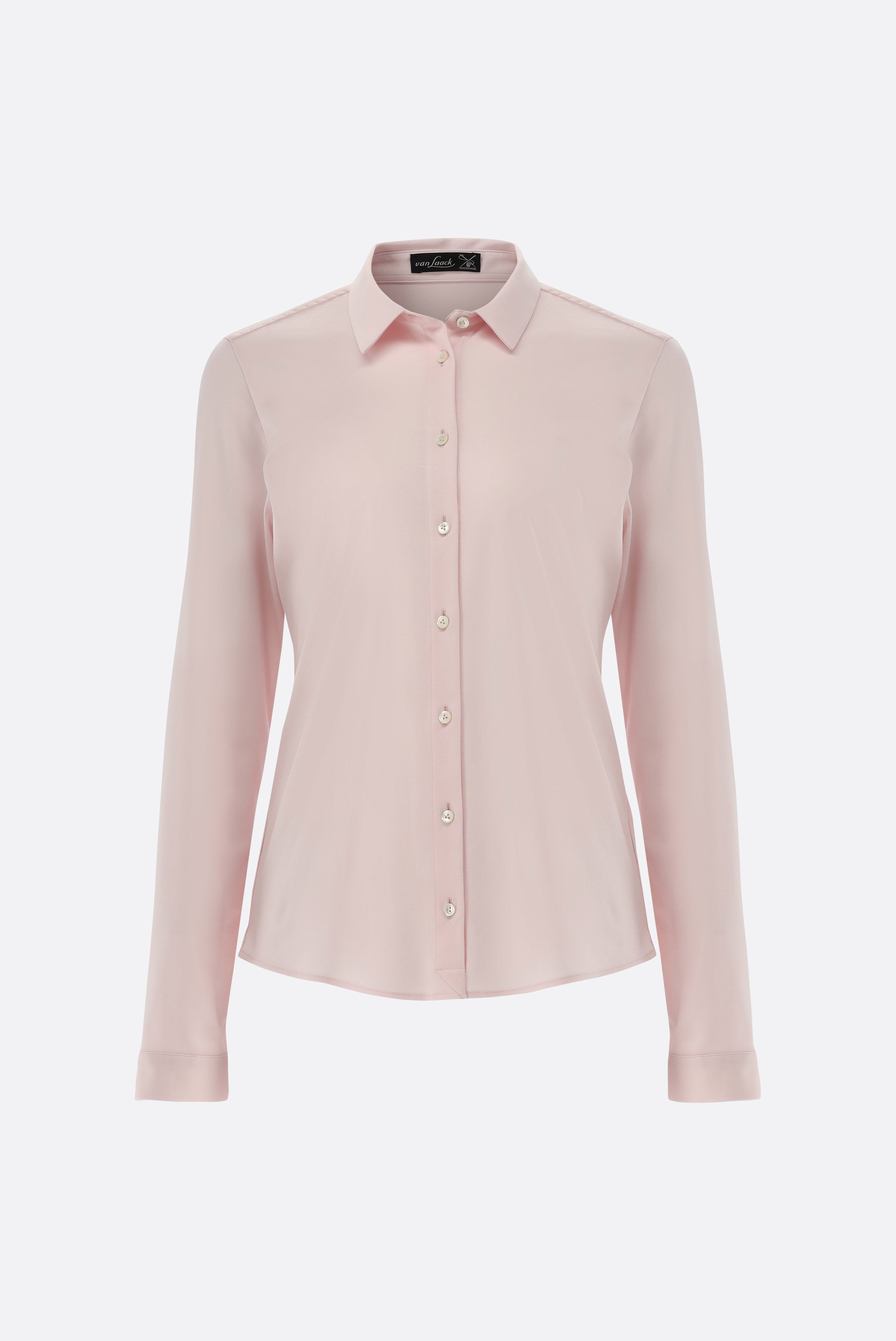 Van Laack-Taillierte Jersey Hemdbluse-Hemden & Blusen-Black-Deal-Outlet-by-ARCHIVIST