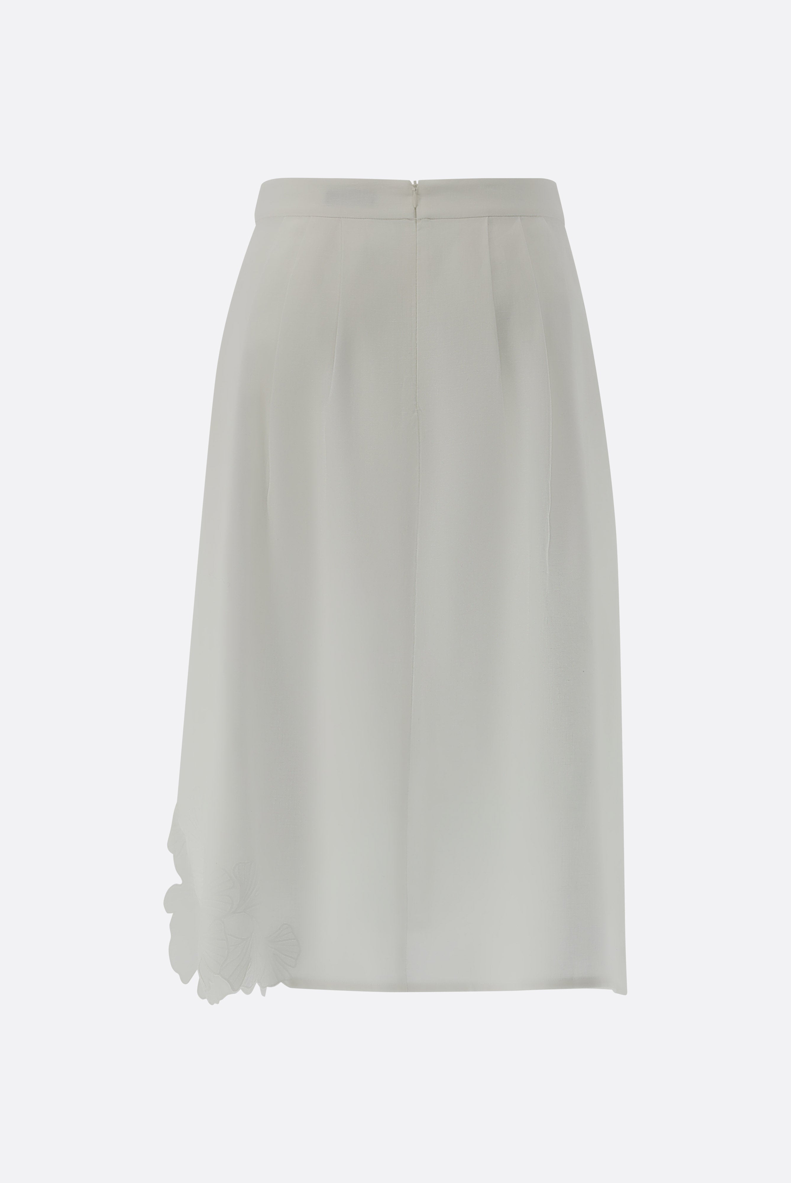 Van Laack-Rock aus Leinen mit Ginkgo-Stickerei-Kleider & Röcke-Black-Deal-Outlet-by-ARCHIVIST