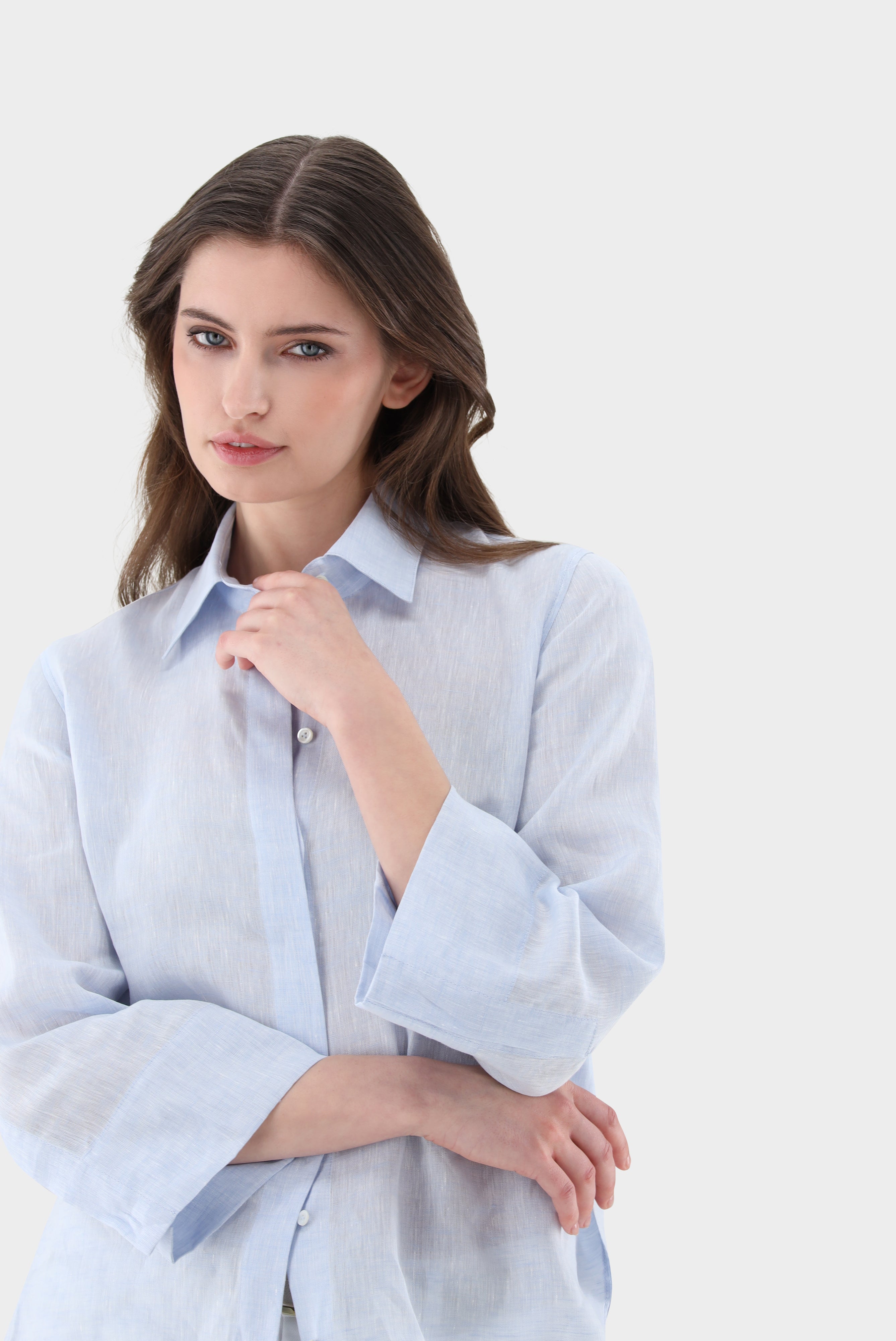 Van Laack-Hemdbluse aus Leinen mit Seitenschlitzen-Hemden & Blusen-Black-Deal-Outlet-by-ARCHIVIST