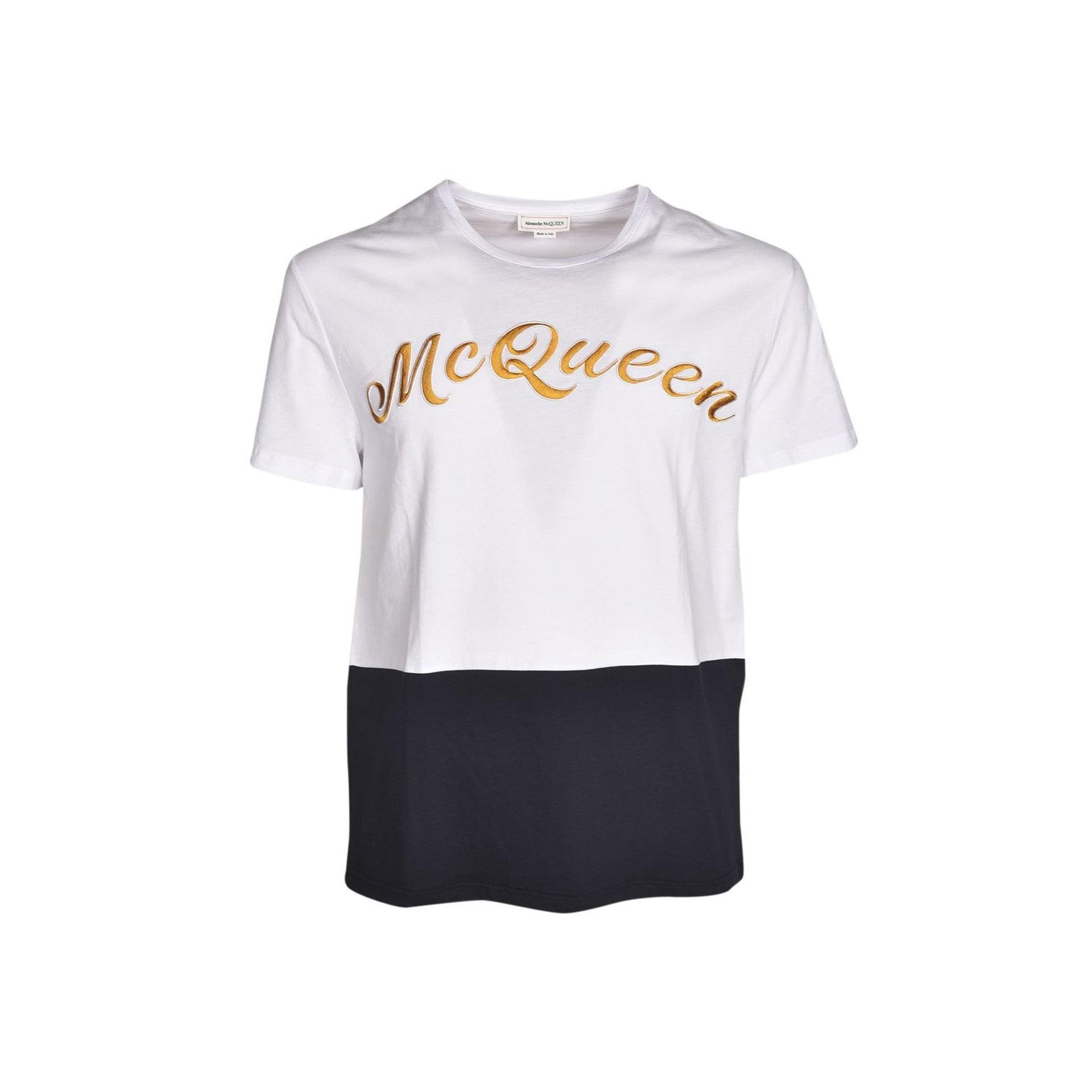 Alexander McQueen Cotton Logo T-Shirt-MEN CLOTHING-ALEXANDER MCQUEEN-WHITE-S-ARCHIVIST