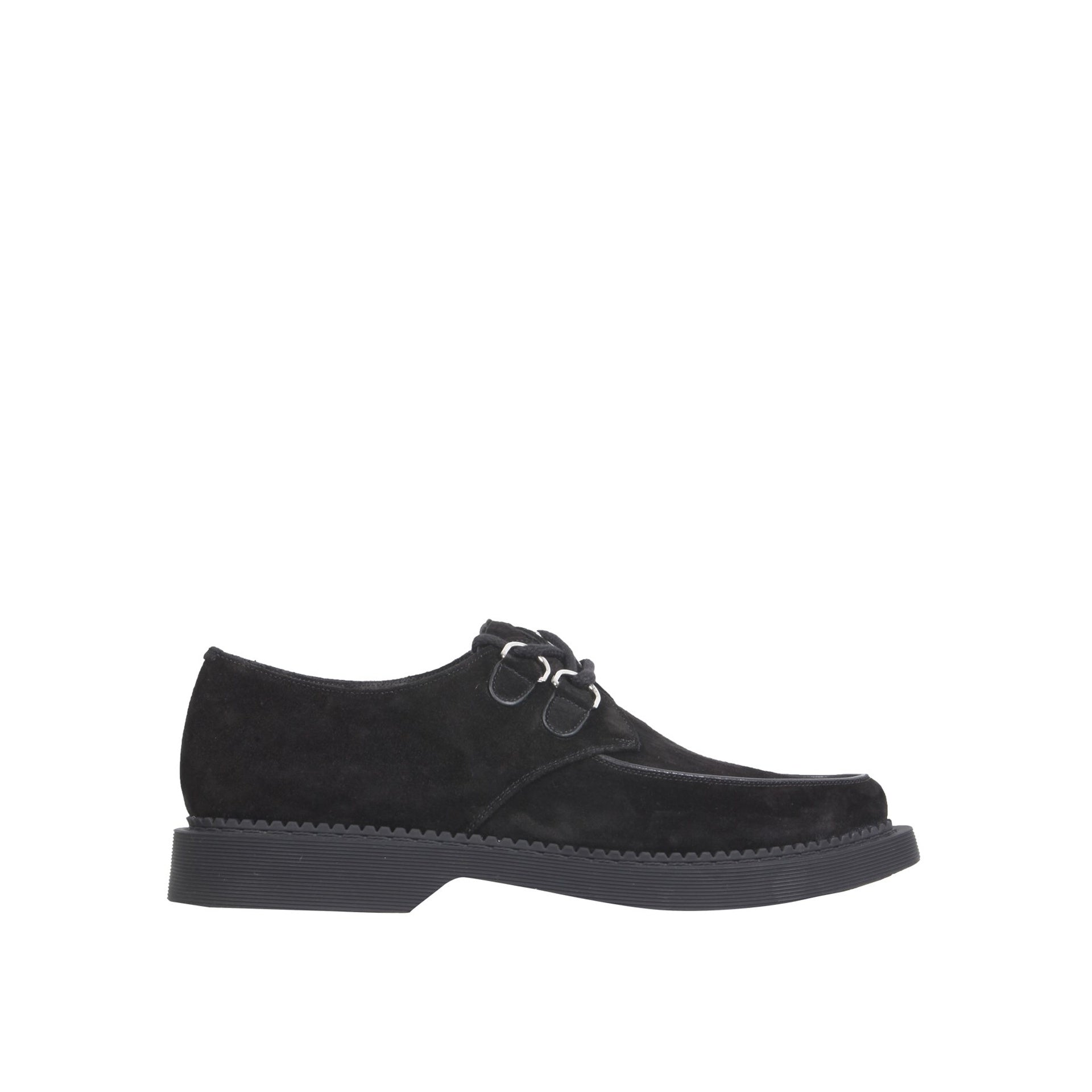 Saint Laurent-Saint Laurent Teddy Suede Derbies-MEN SHOES-Black-Deal-Outlet-by-ARCHIVIST