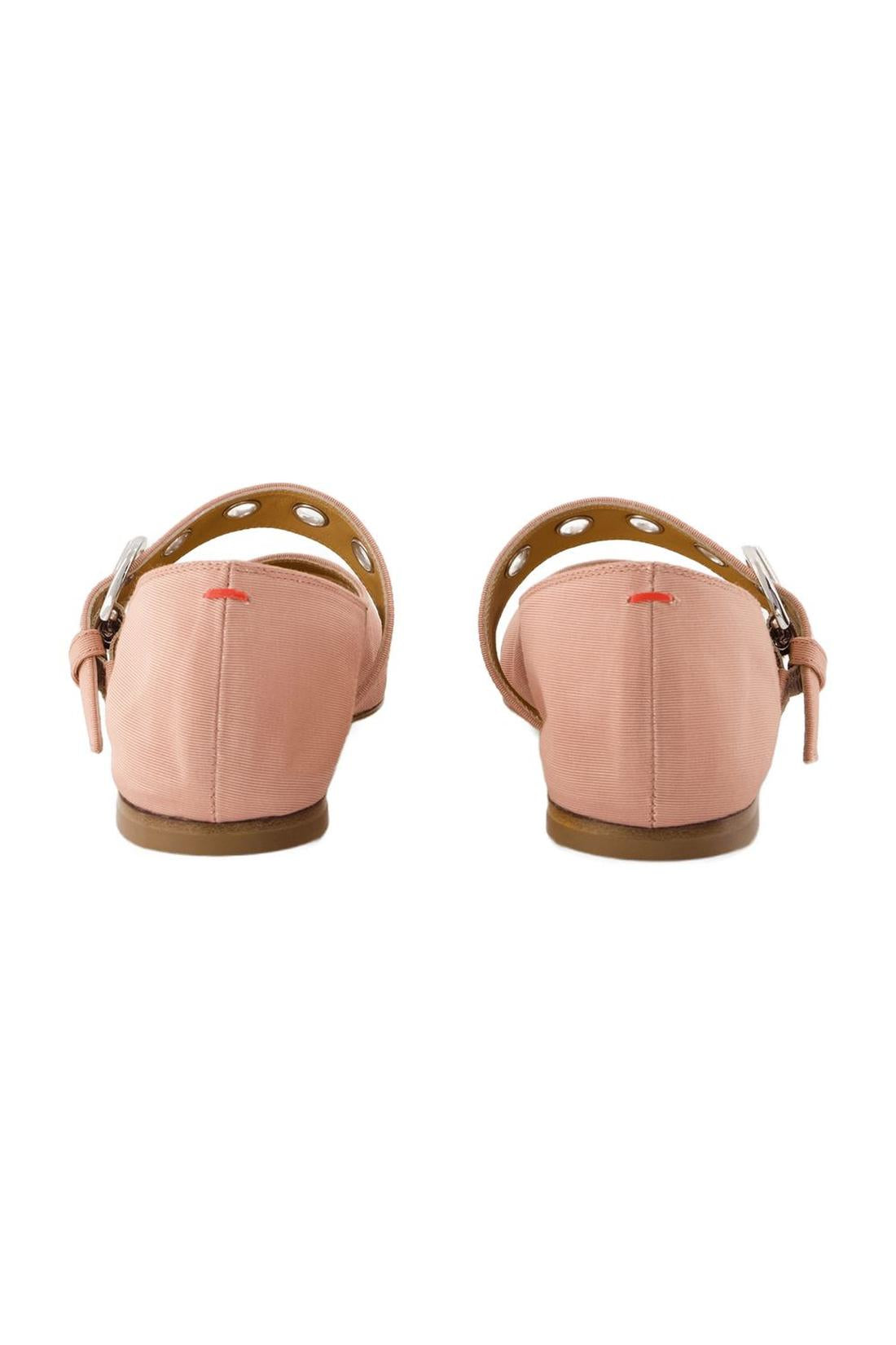 Uma Eyelet Ballerinas - Aeyde - Silk - Pink