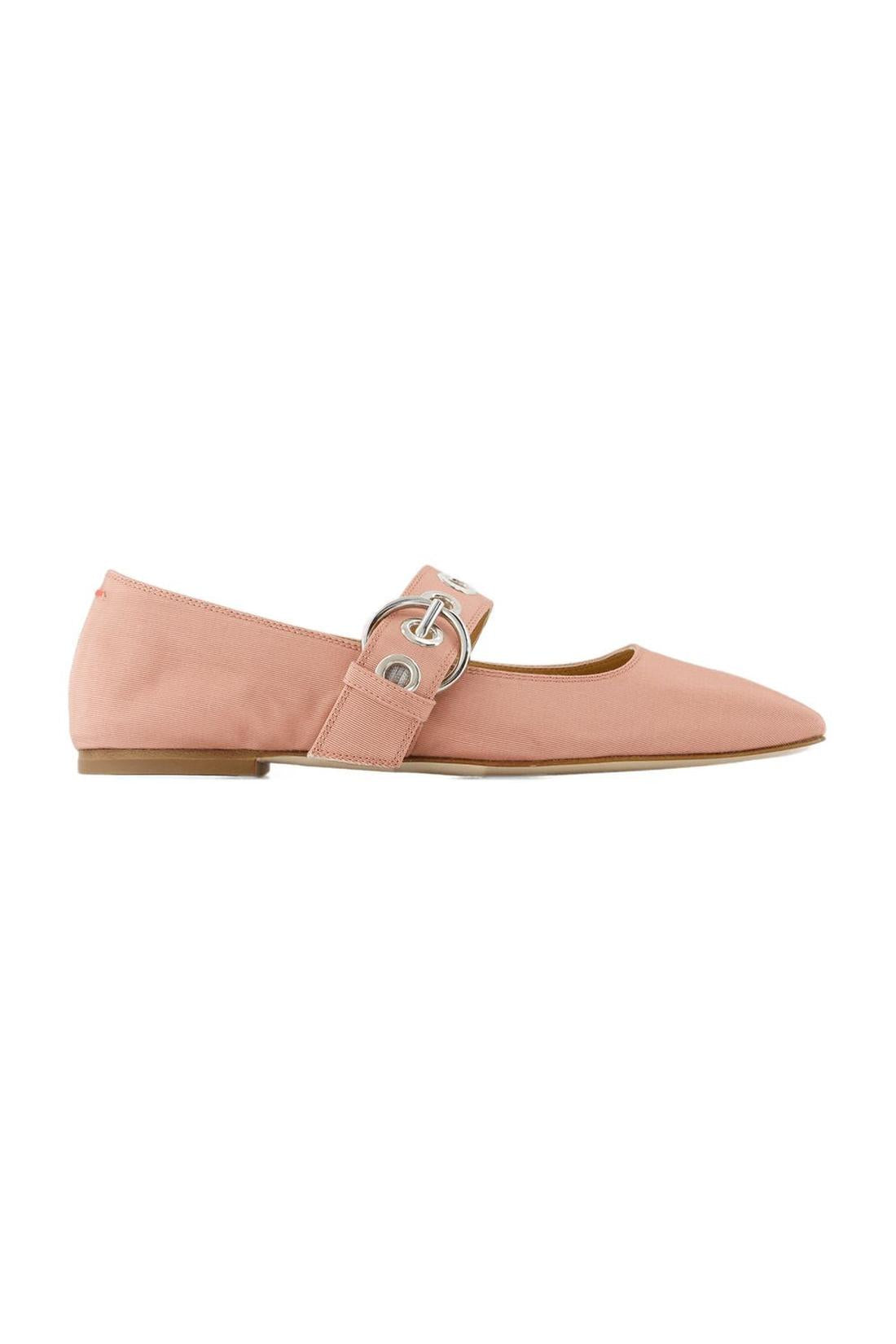 Uma Eyelet Ballerinas - Aeyde - Silk - Pink
