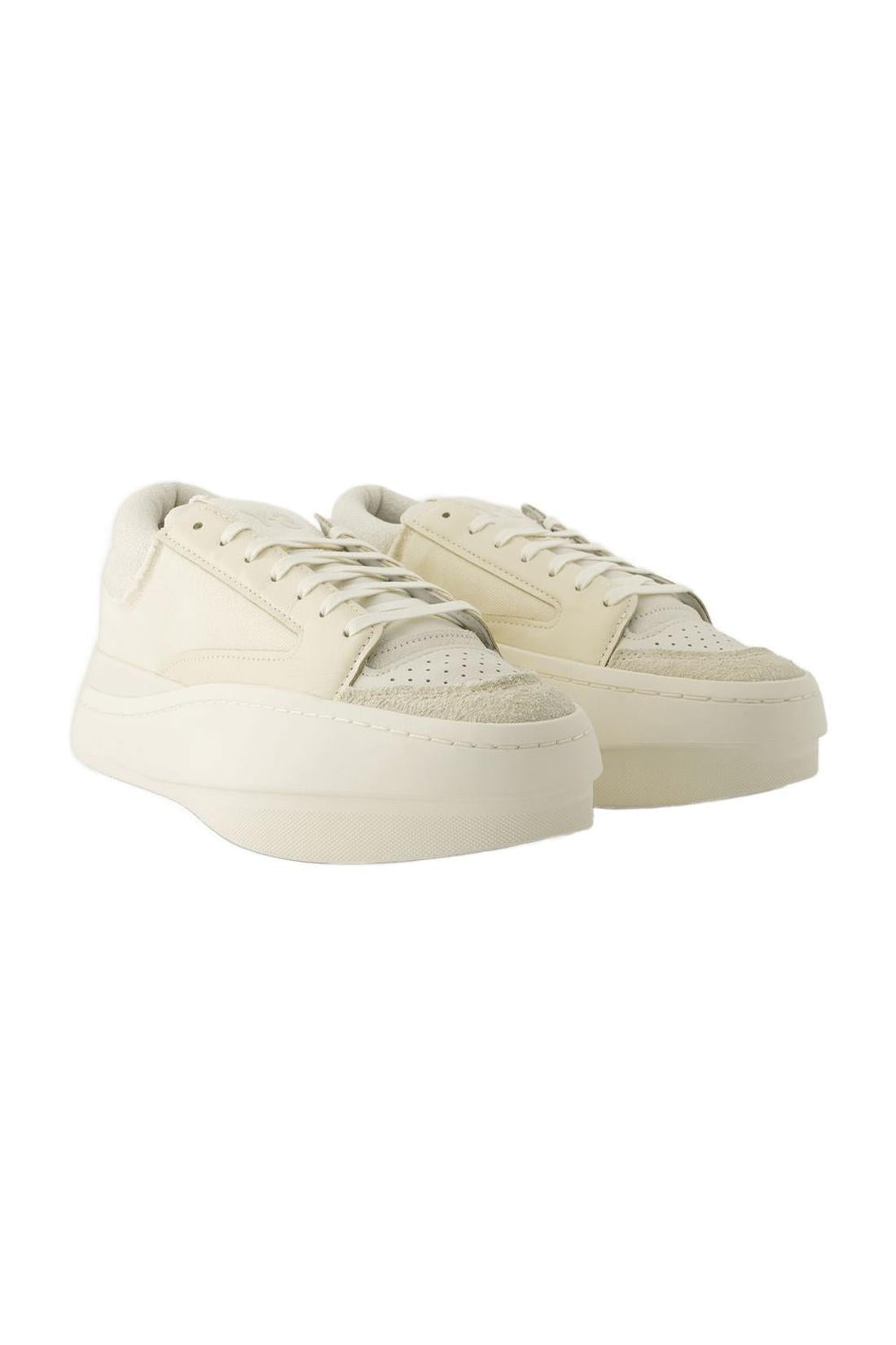 Lux Ball Low Sneakers - Y-3 - Leather - White