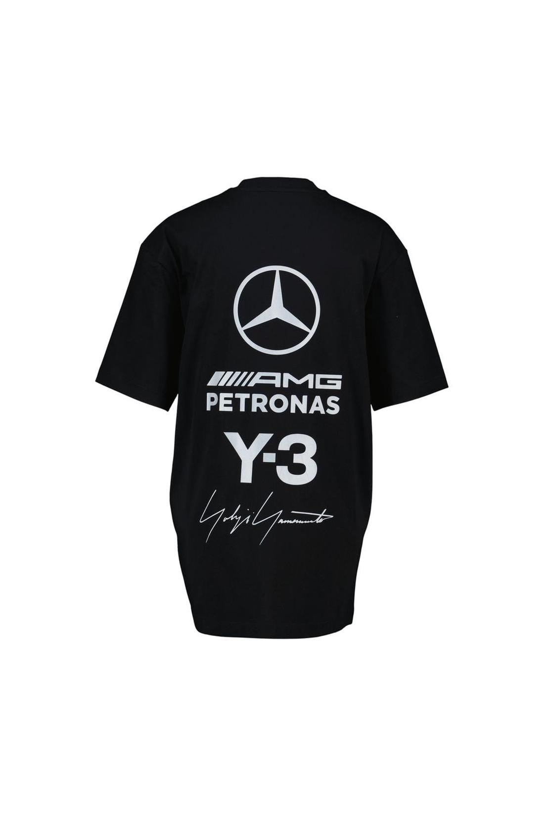 T-Shirt F1 Logo Ss - Y-3 - Baumwolle - Schwarz