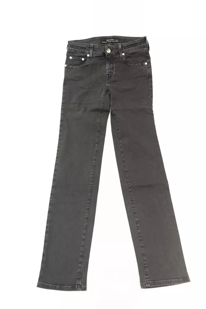 Schwarze Baumwolljeans für Frauen