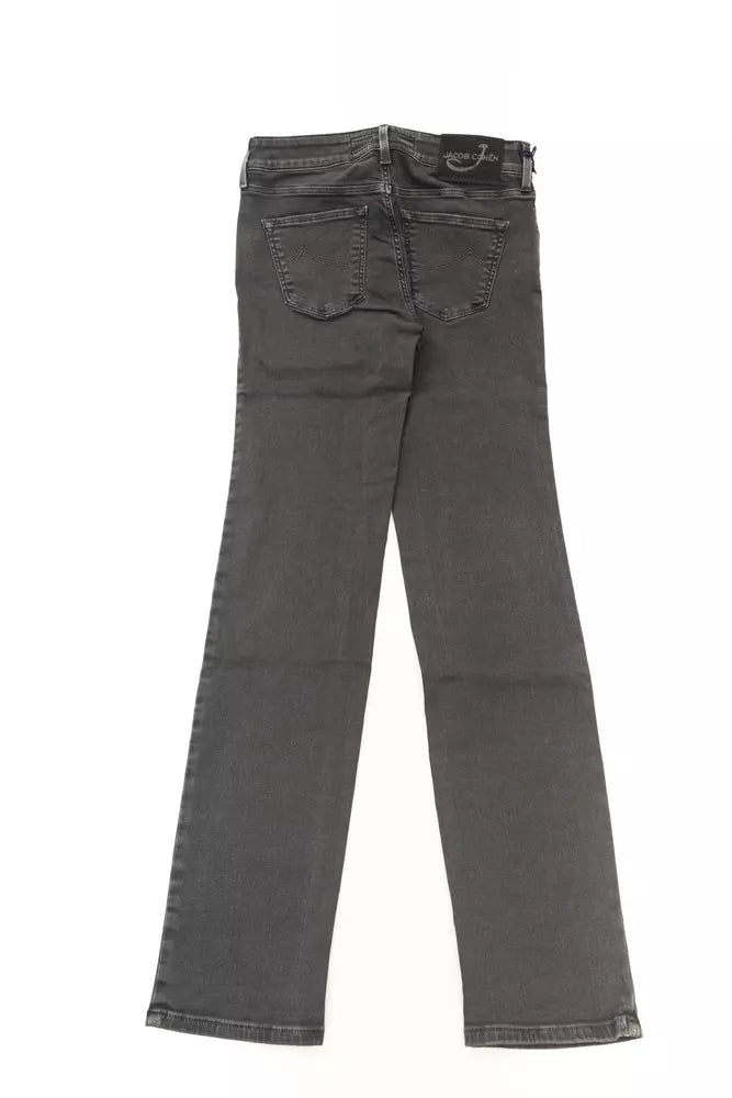 Schwarze Baumwolljeans für Frauen