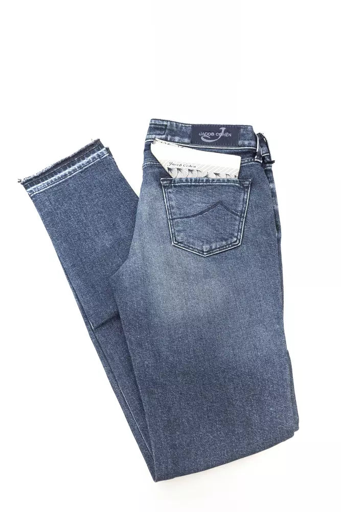 Blaue Baumwolle Frauen Jeans