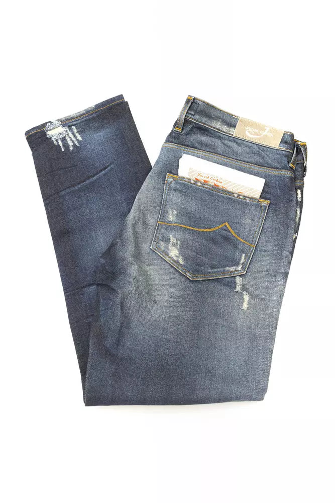 Blaue Baumwolle Damenjeans