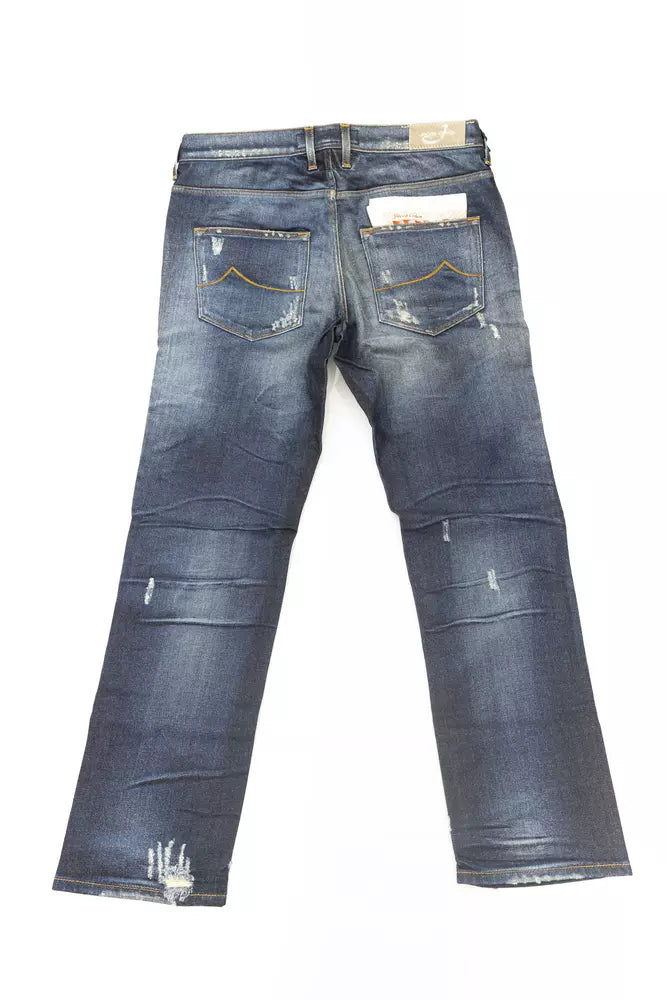 Blaue Baumwolle Damenjeans