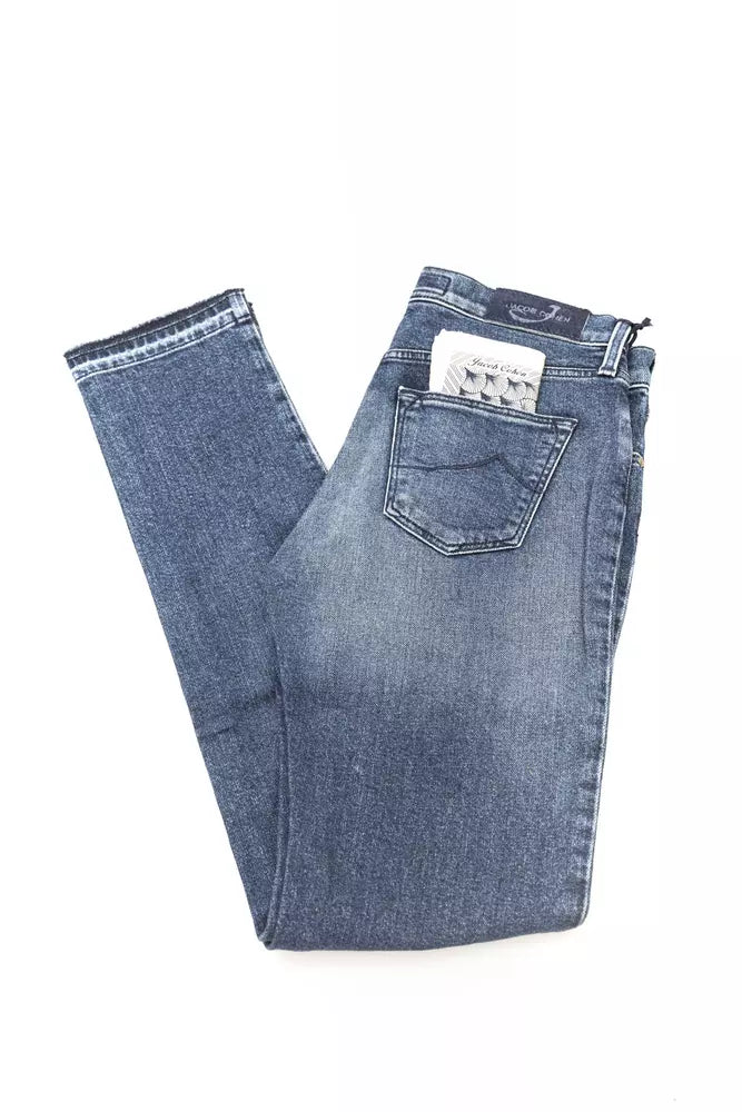 Blaue Baumwolle Frauen Jeans