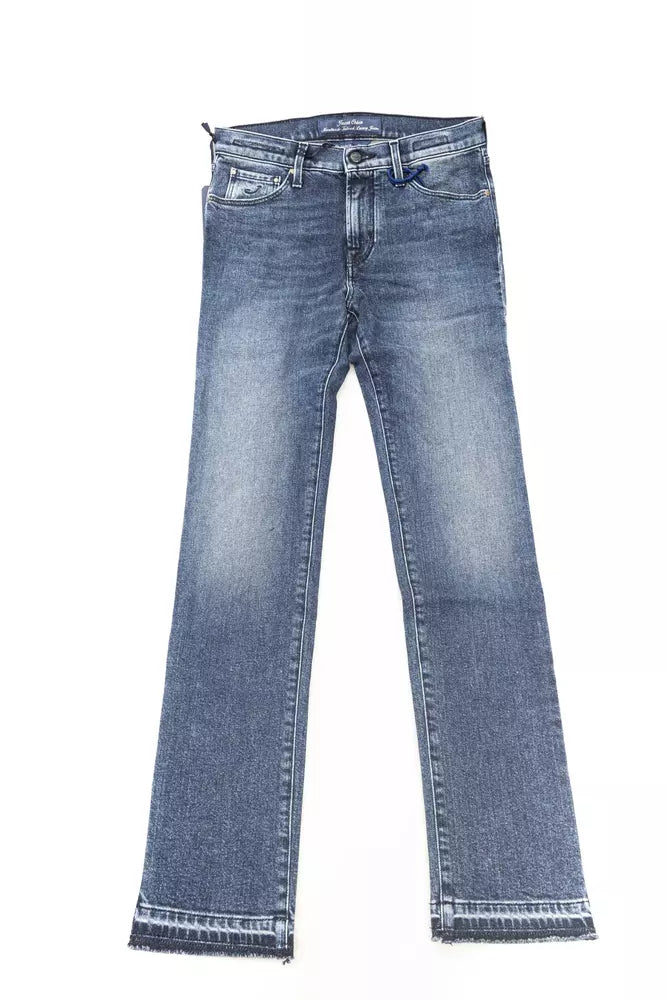 Blaue Baumwolle Frauen Jeans