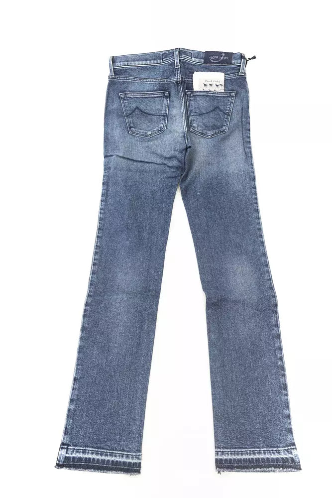 Blaue Baumwolle Frauen Jeans