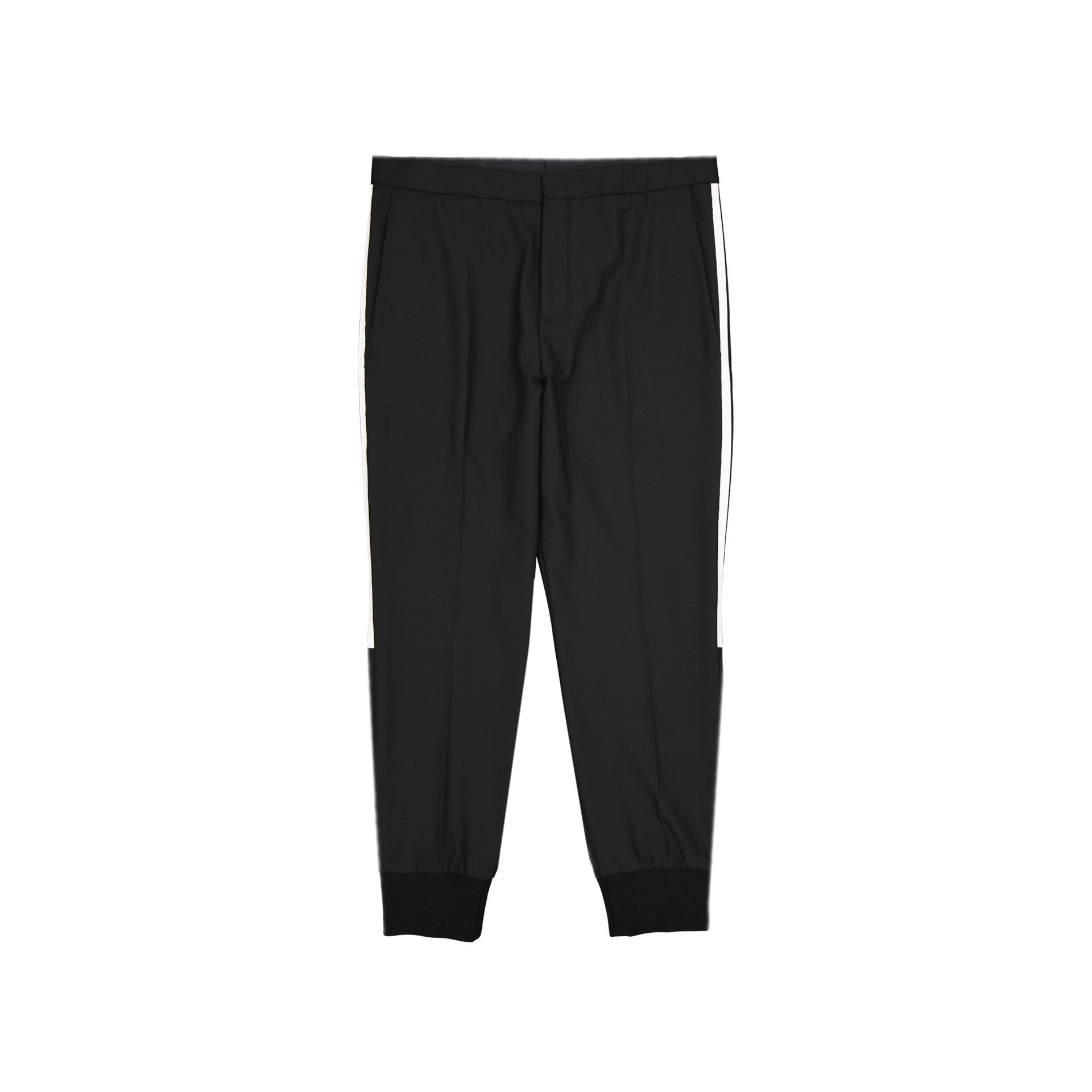 Neil Barrett-Neil Barrett Mesh Wool Pants-MEN CLOTHING-Black-Deal-Outlet-by-ARCHIVIST