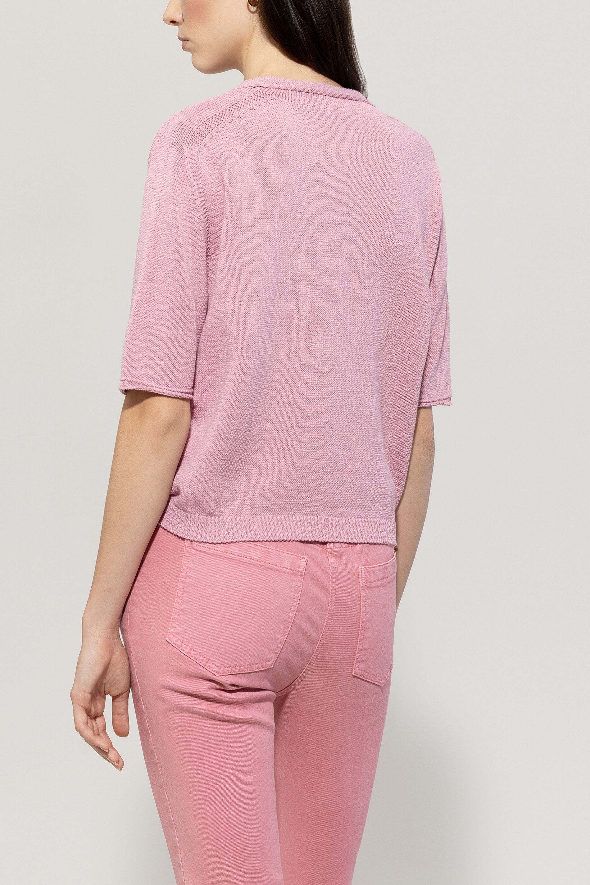 Cardigan aus Leinen-Mix