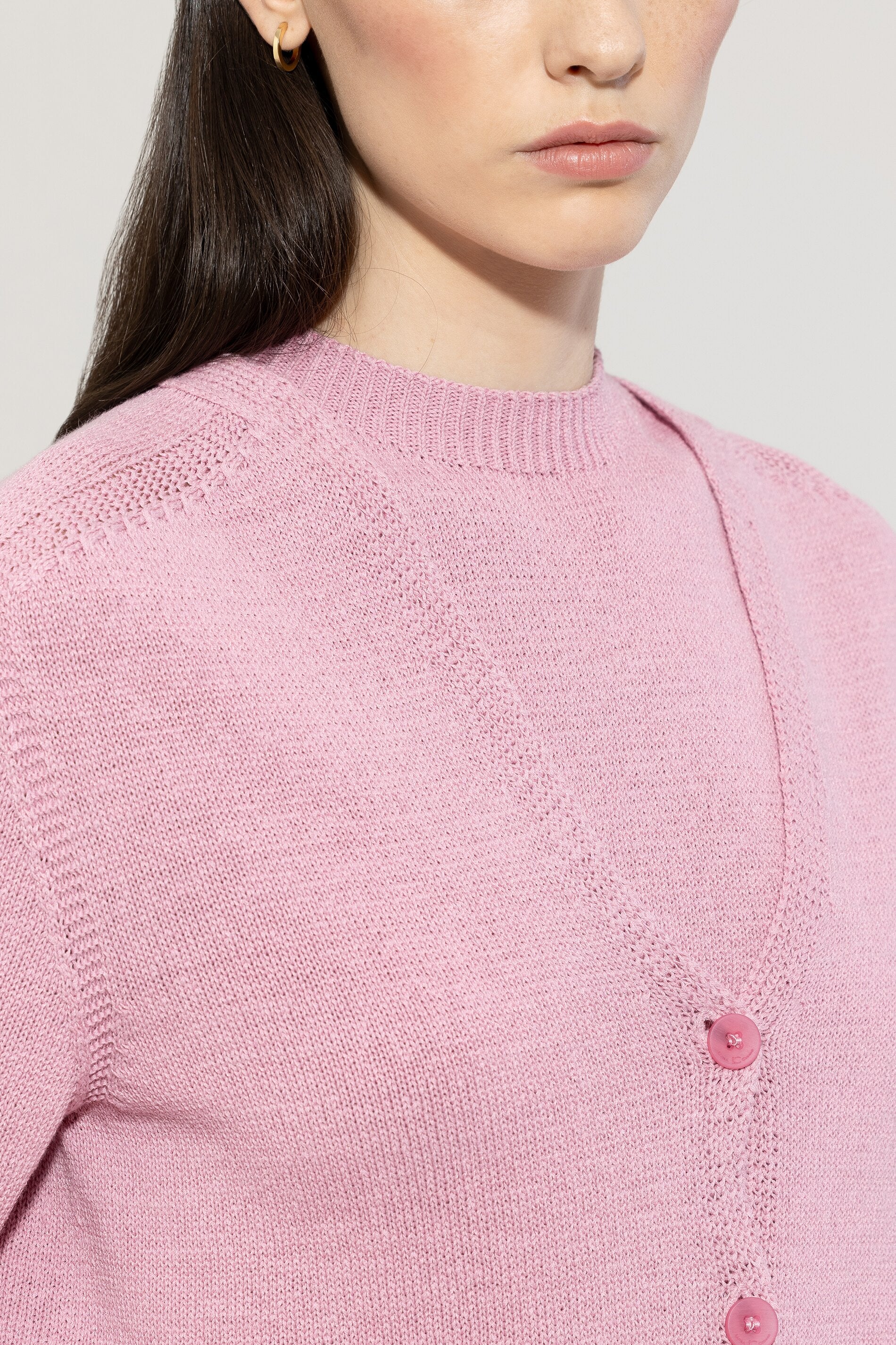 Cardigan aus Leinen-Mix