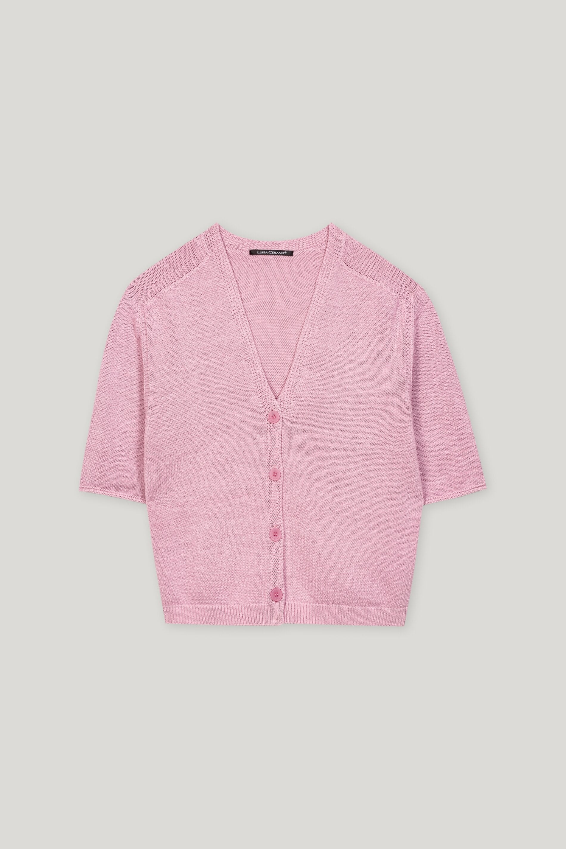 Cardigan aus Leinen-Mix