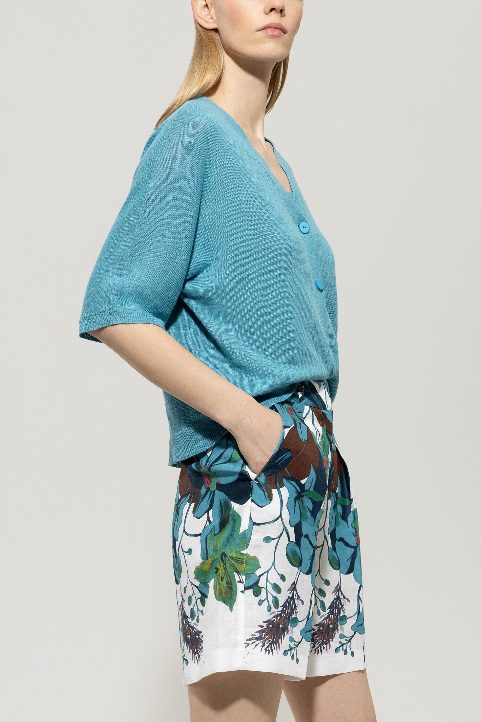 Leinen-Cardigan