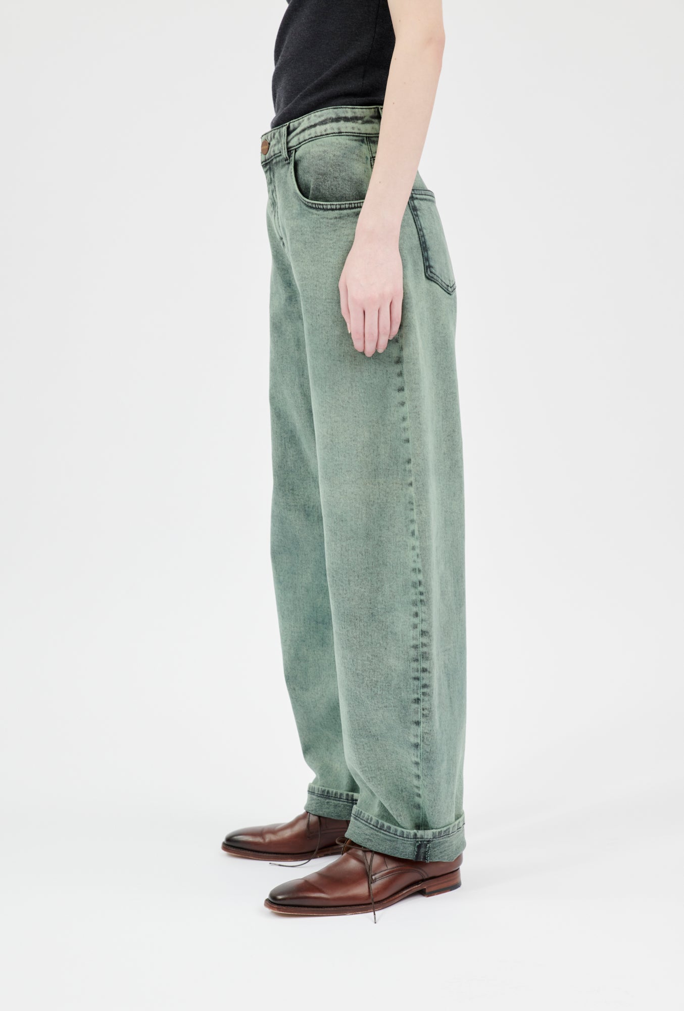 Overdyed Denim Jeans, Malachit-Jeans-Odeeh-OUTLET-ARCHIVIST-ARCHIVE-SALE