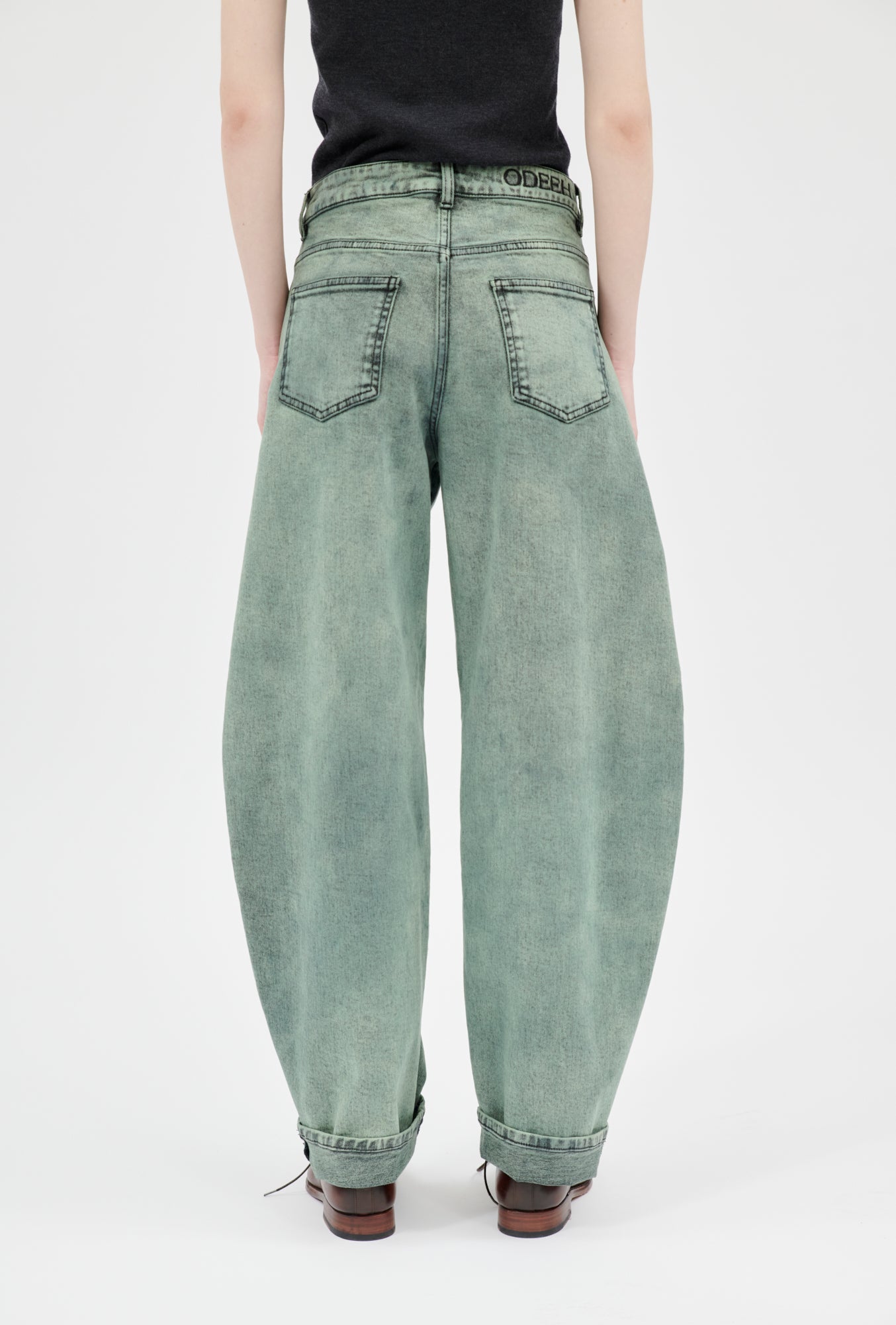 Overdyed Denim Jeans, Malachit-Jeans-Odeeh-OUTLET-ARCHIVIST-ARCHIVE-SALE