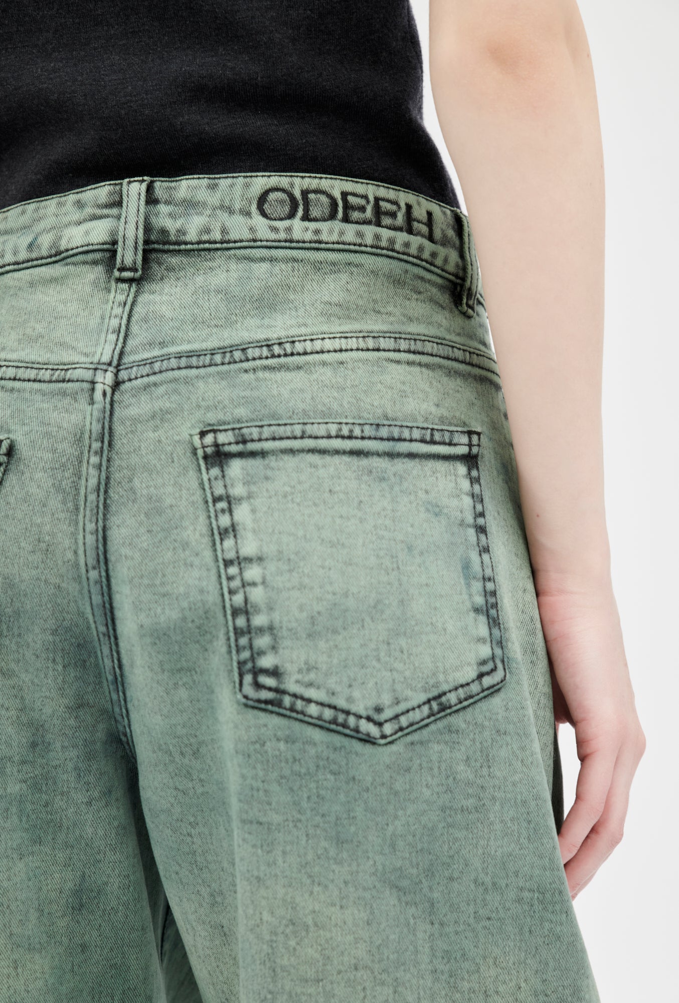 Overdyed Denim Jeans, Malachit-Jeans-Odeeh-OUTLET-ARCHIVIST-ARCHIVE-SALE