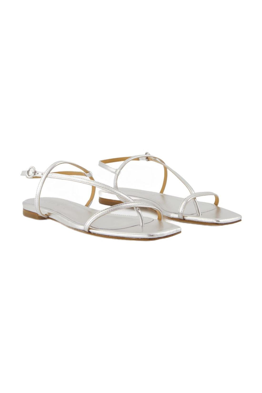 Ella Sandals - Aeyde - Leather - Silver