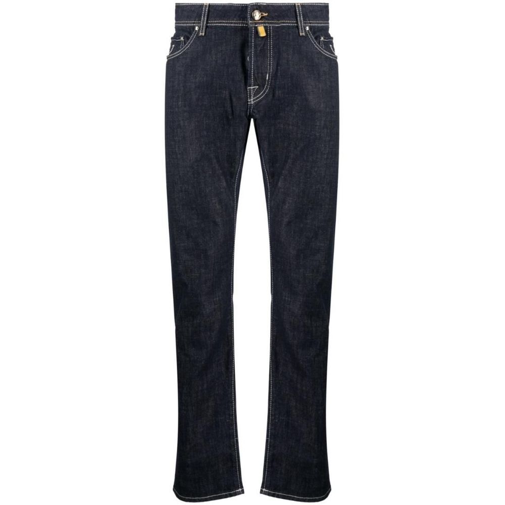 Elegante dunkelblaue Slim Fit Stretch Jeans