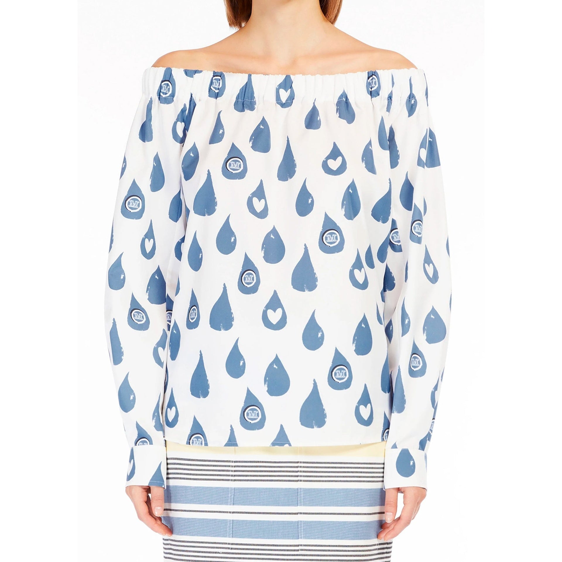 Max Mara-Max Mara Curacao Cotton Top-WOMEN CLOTHING-Black-Deal-Outlet-by-ARCHIVIST